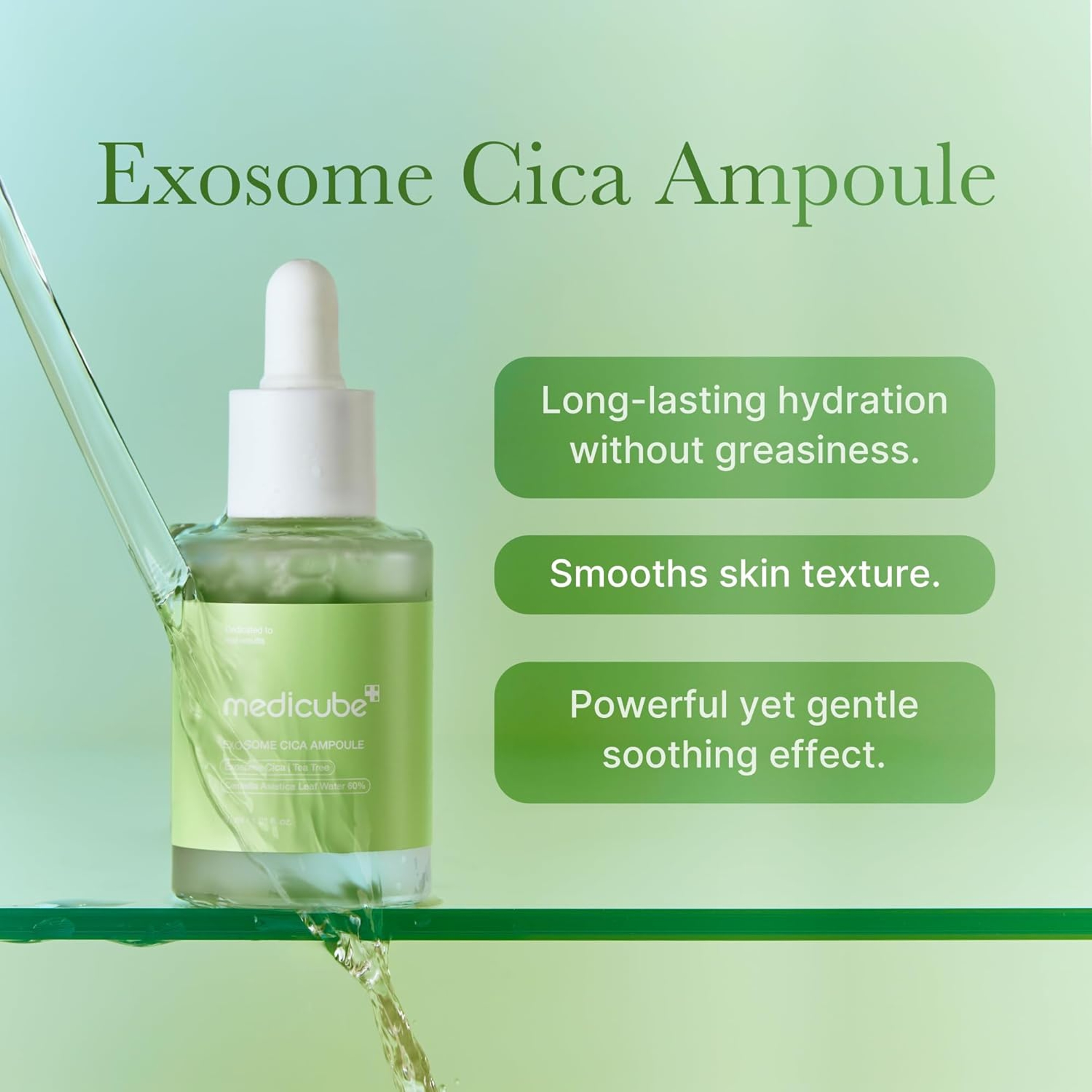 Medicube Exosome Cica Ampoule 1.01 fl.oz - Moisturizing & Soothing Serum for Sensitive Skin 2