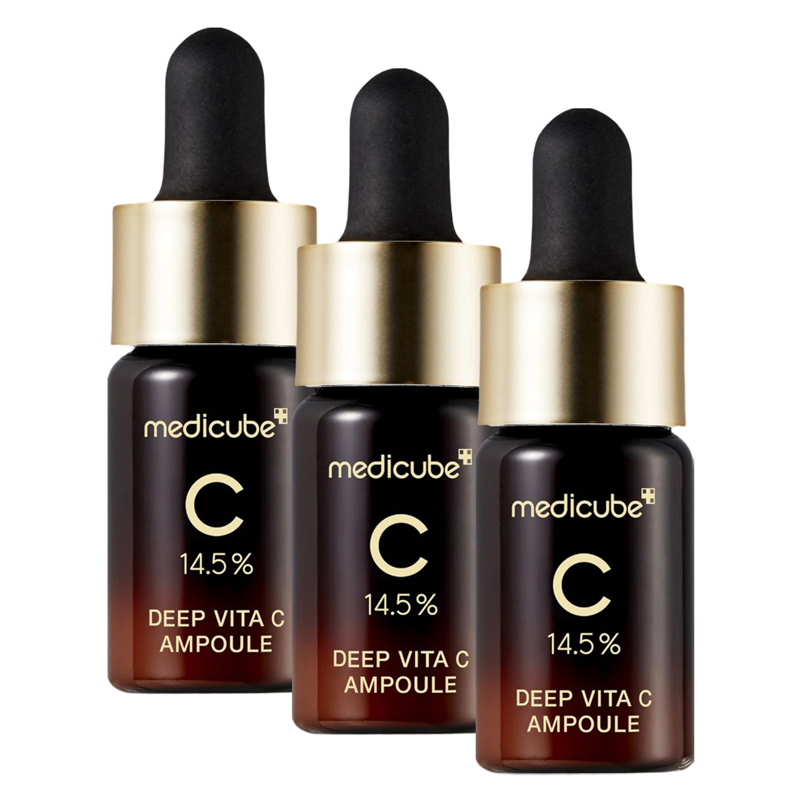 Medicube Deep Vita C Ampoule 2.0 0.35 fl.oz (Pack of 3) - 14.5% Pure Vitamin C Serum Reduce Dark Spots & Blemishes 1