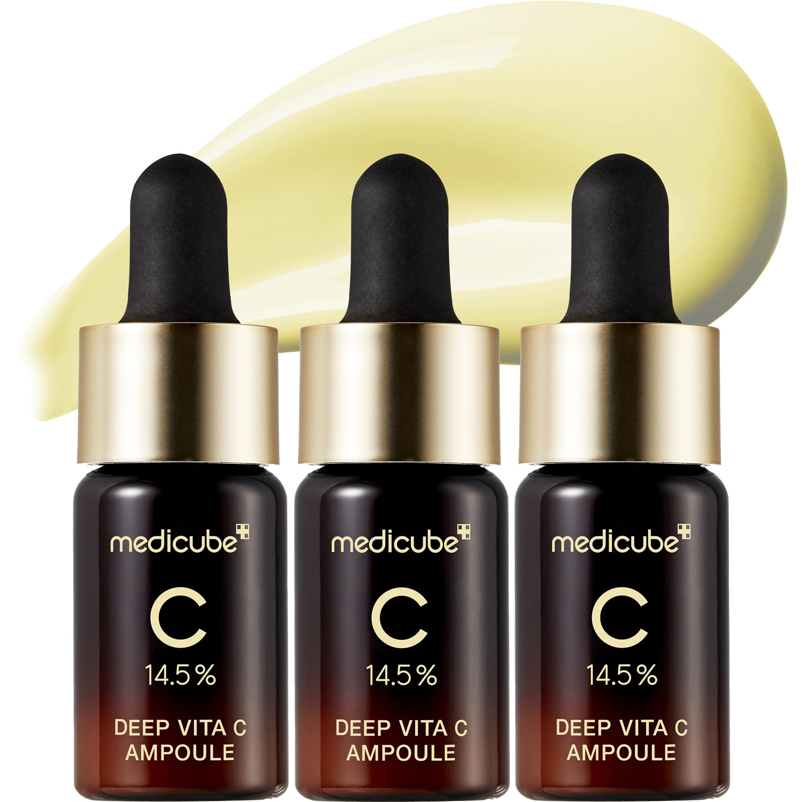 Medicube Deep Vita C Ampoule 2.0 0.35 fl.oz (Pack of 3) - 14.5% Pure Vitamin C Serum Reduce Dark Spots & Blemishes 1