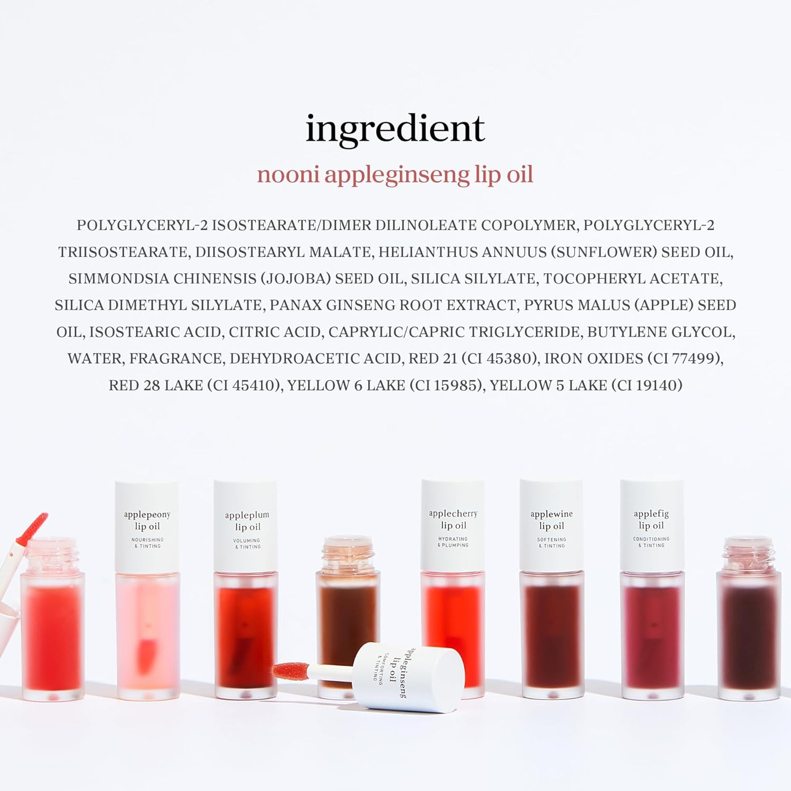 Nooni Lip Oil, Appleginseng, 0.12 fl.oz - Moisturizing & Plumping for Dry Lips 3