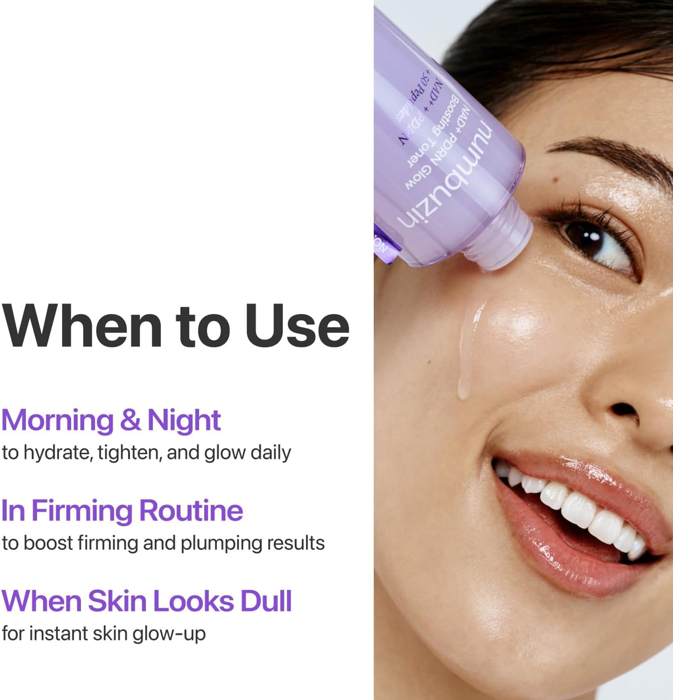 Numbuzin No.9 NAD+ PDRN Glow Boosting Toner - Hydrating & Firming Toner for Wrinkles & Dull Skin 5.07 fl.oz 6