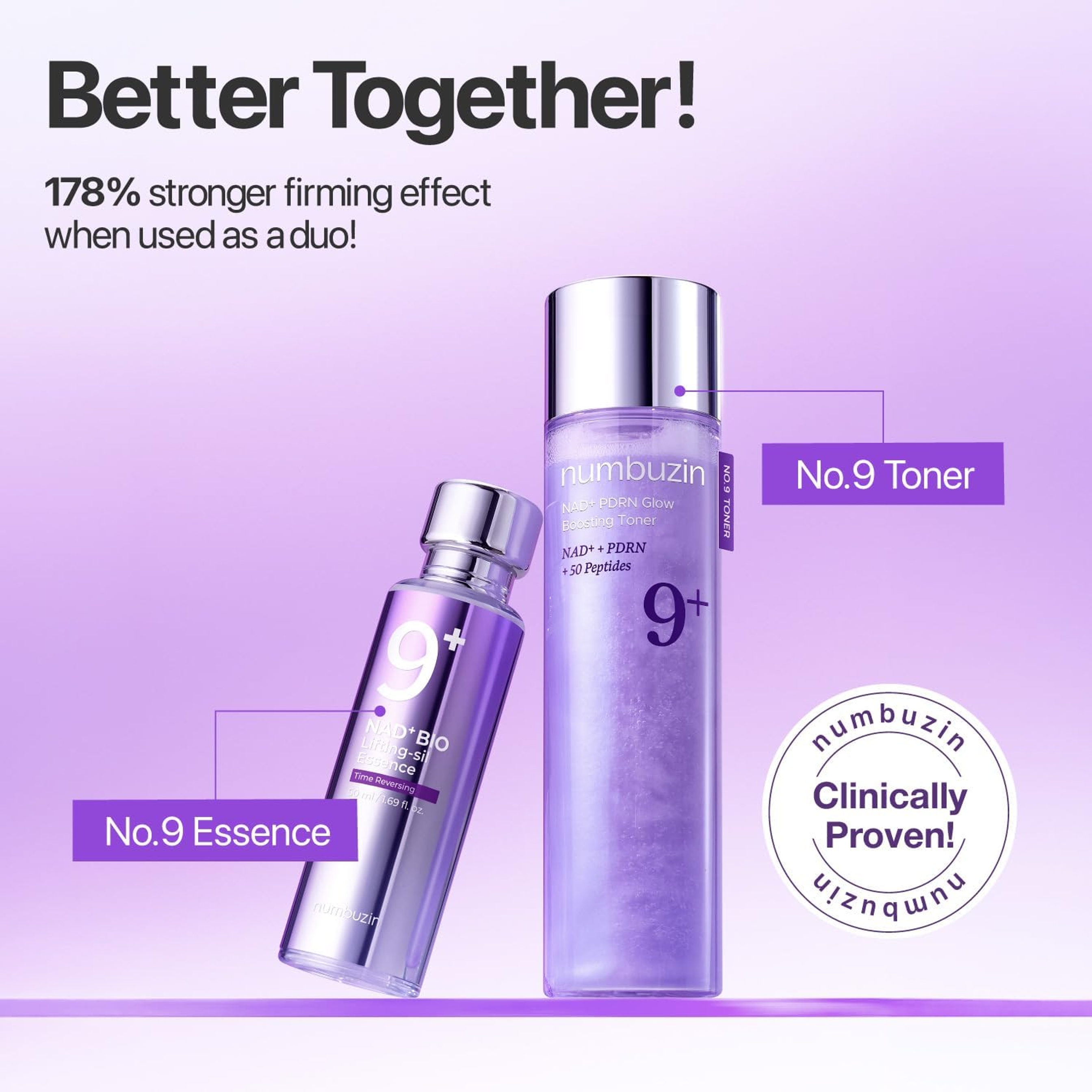 Numbuzin No.9 NAD+ PDRN Glow Boosting Toner - Hydrating & Firming Toner for Wrinkles & Dull Skin 5.07 fl.oz 7