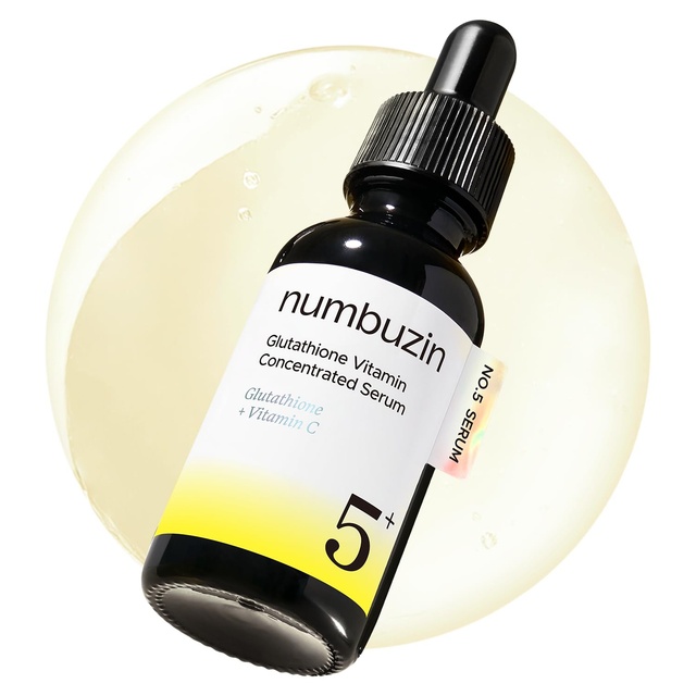 Numbuzin No.5 Glutathione Vitamin Concentrated Serum - Glutathione & Vitamin Serum for a Radiant-Looking Glow 1.01 fl.oz