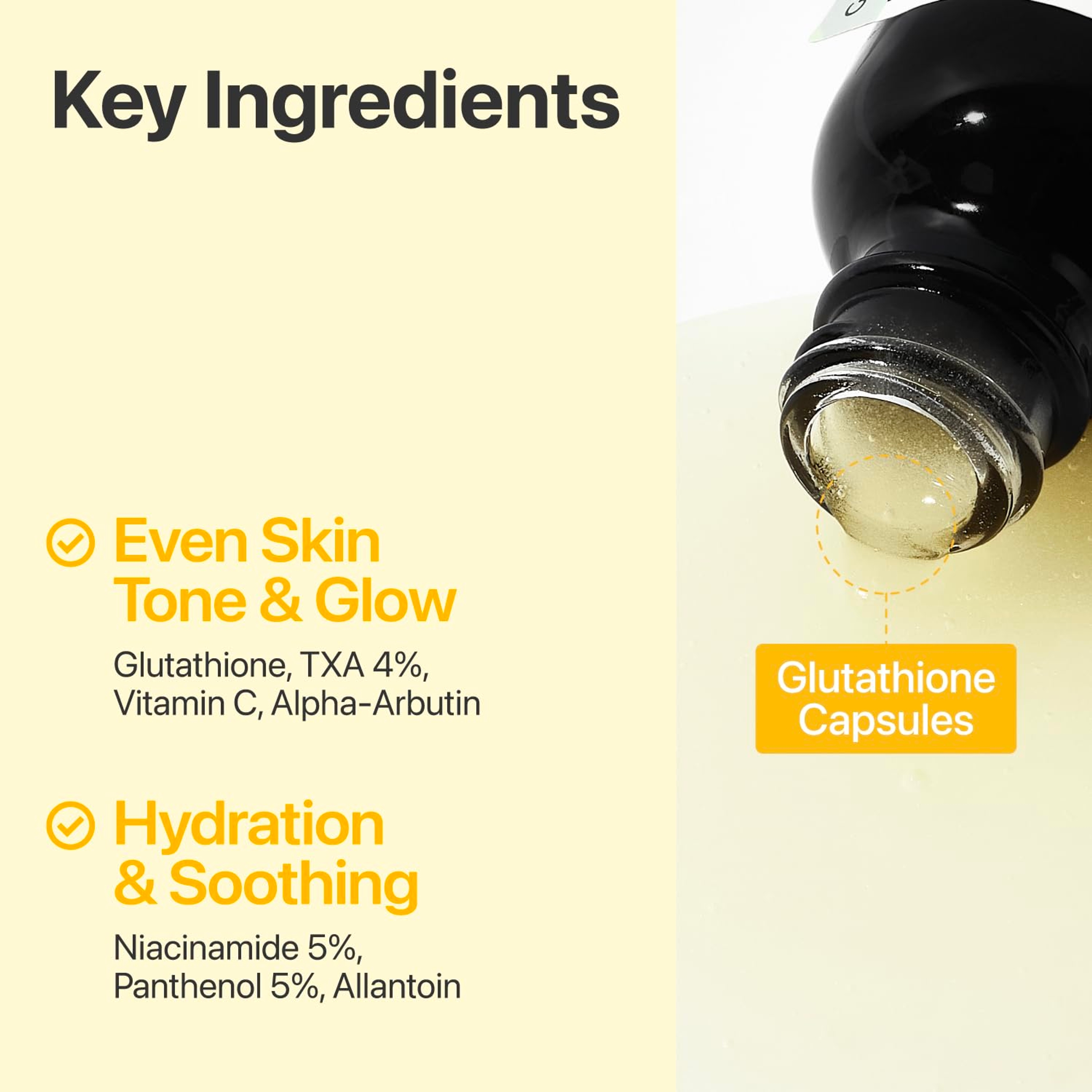 Numbuzin No.5 Glutathione Vitamin Concentrated Serum - Glutathione & Vitamin Serum for a Radiant-Looking Glow 1.01 fl.oz 6