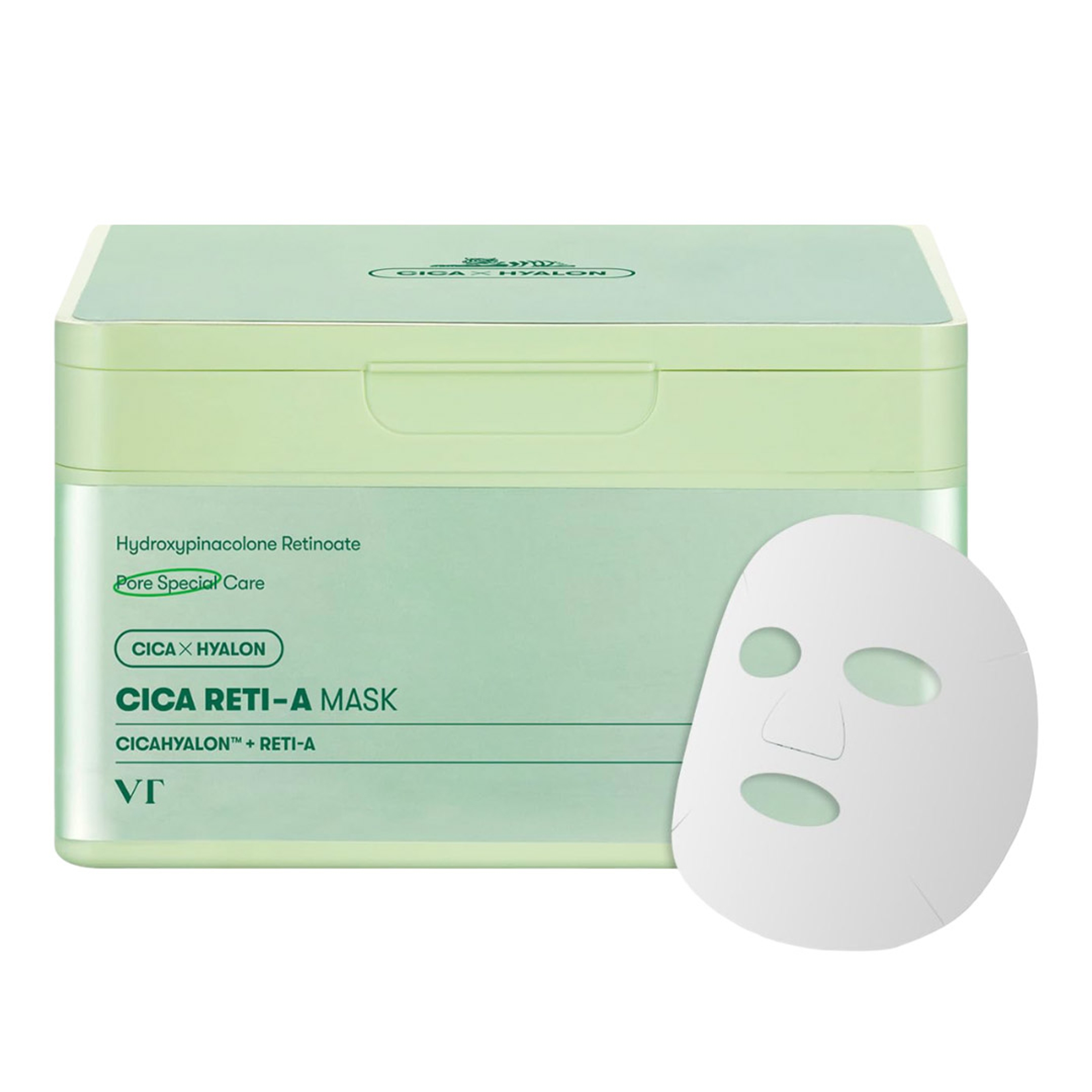 VT Cosmetics CICA Reti-A Mask 30 Count - Pore Minimizing & Hydrating Mask for Retinol Beginners 1
