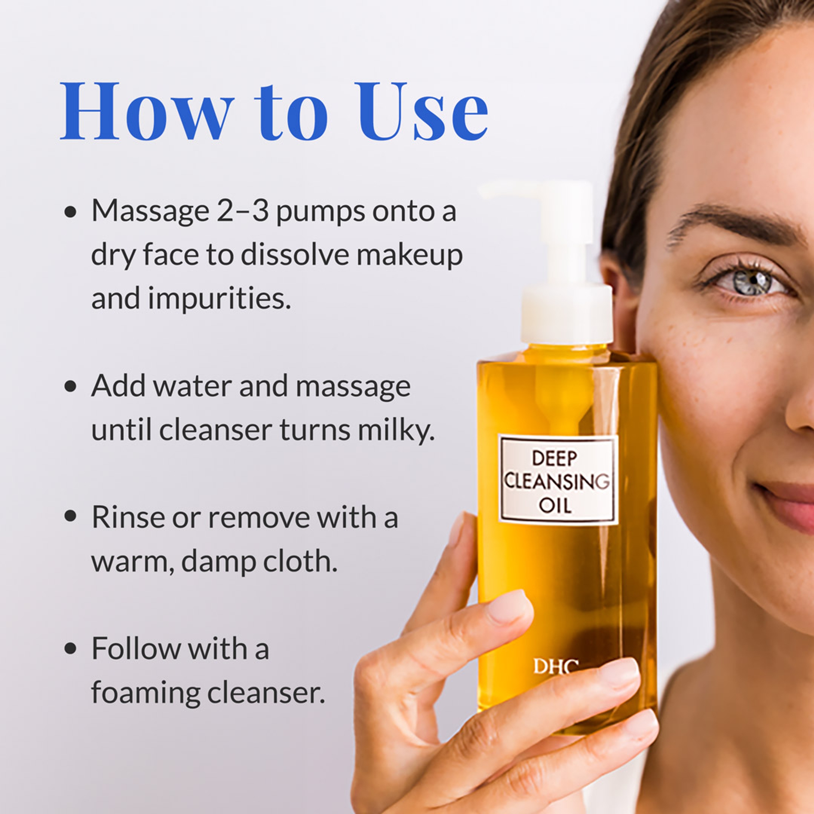 DHC Deep Cleansing Oil 6.7 fl.oz - Makeup Remover Cleanses without Clogging Pores 7