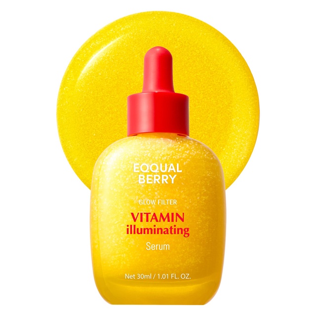 Eqqualberry Vitamin Illuminating Serum 1.01 fl.oz - Brightening Vitamin C Serum for Dark Spot & Uneven Skin