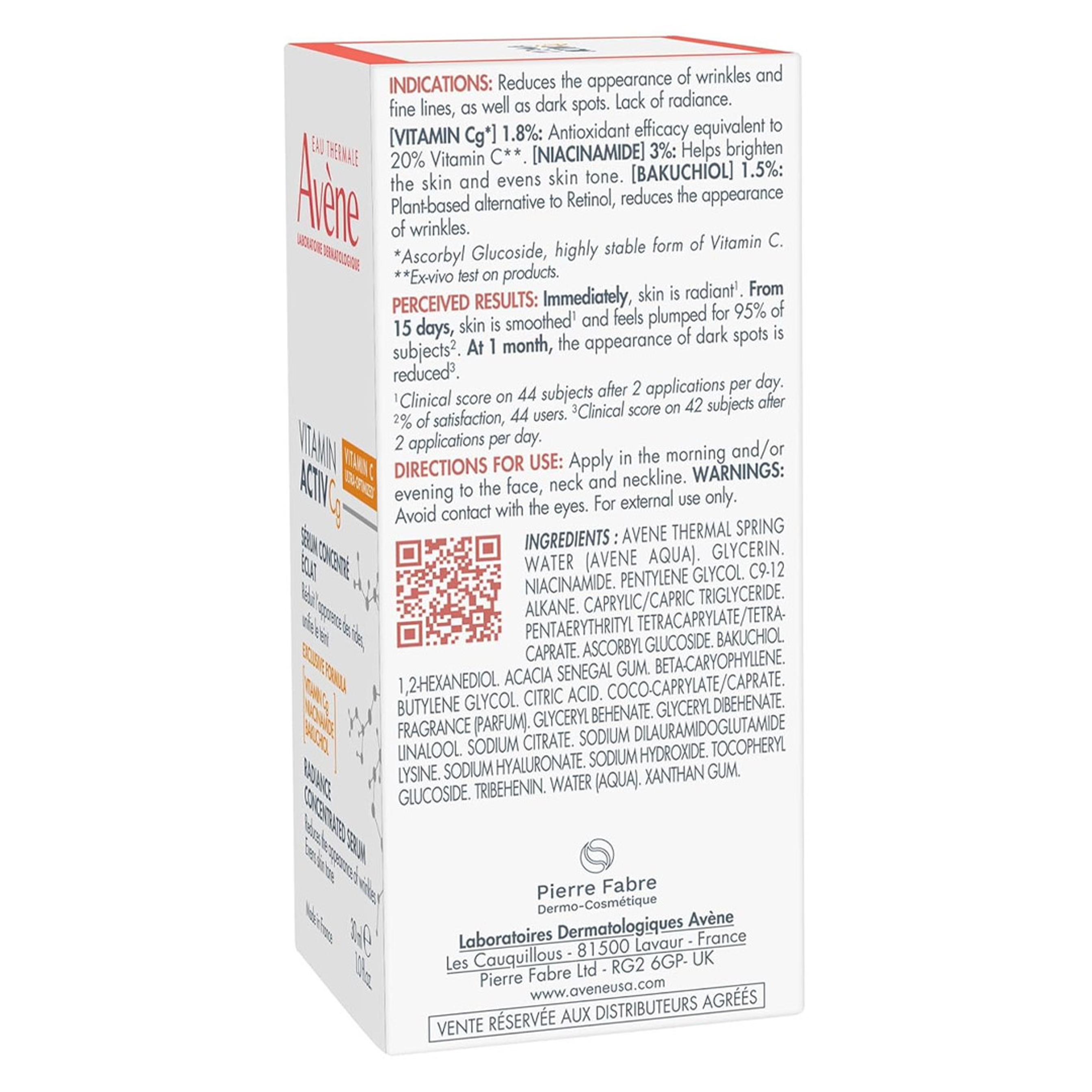 Avène Vitamin Activ Cg Radiance Concentrated Serum 1 fl.oz - Radiance Boosting Serum for Wrinkles & Dark Spots 9