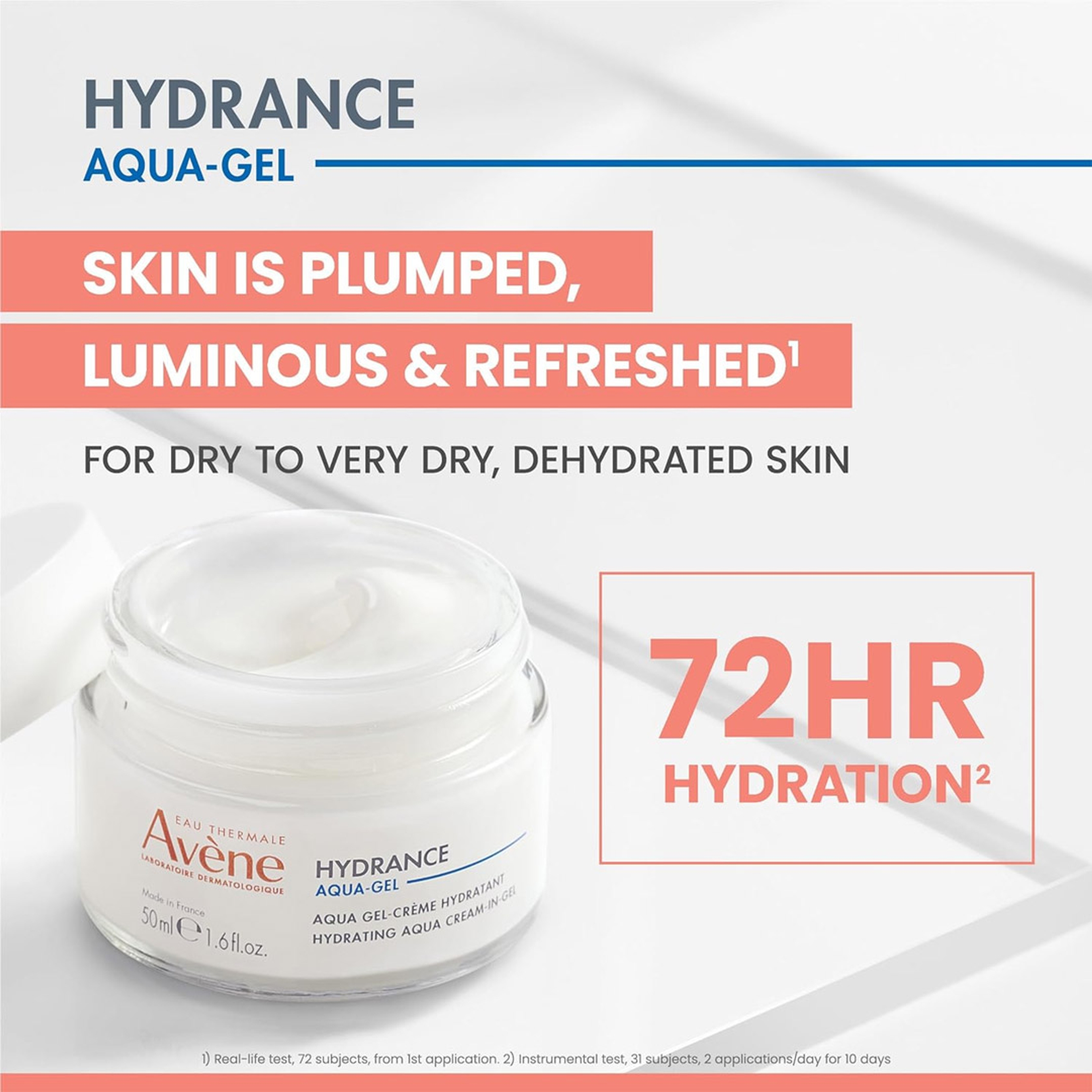 Avène Hydrance Aqua-Gel 1.6 fl.oz - Hydrating Aqua Gel-Cream 24 Hour Hydration for All Skin Types 2