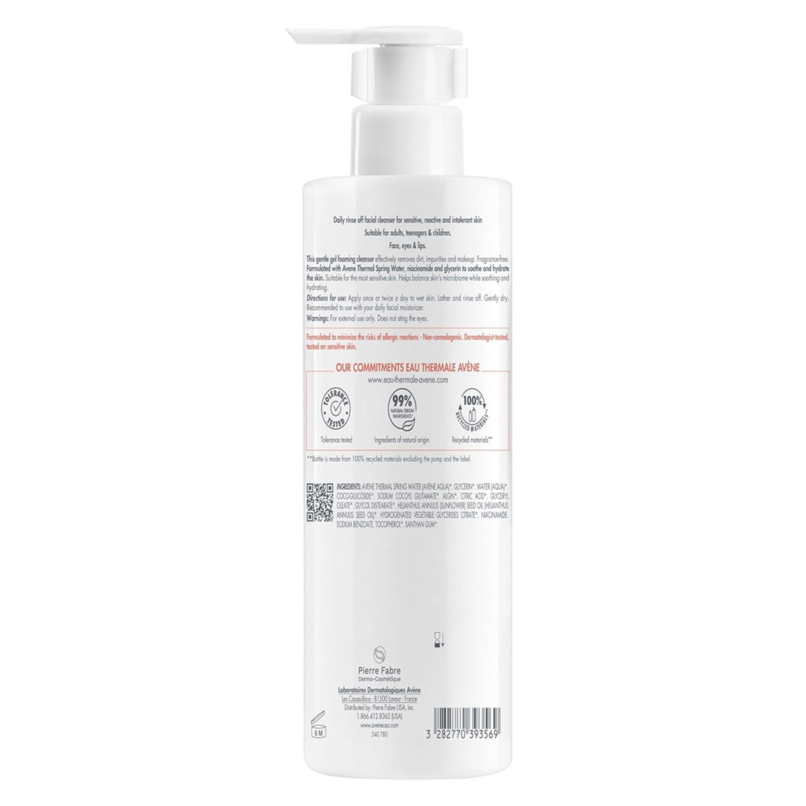 Avène Tolerance Foaming Facial Cleanser 13.2 fl.oz - Daily Use Face Wash for All Skin Types including Sensitive Skin 8