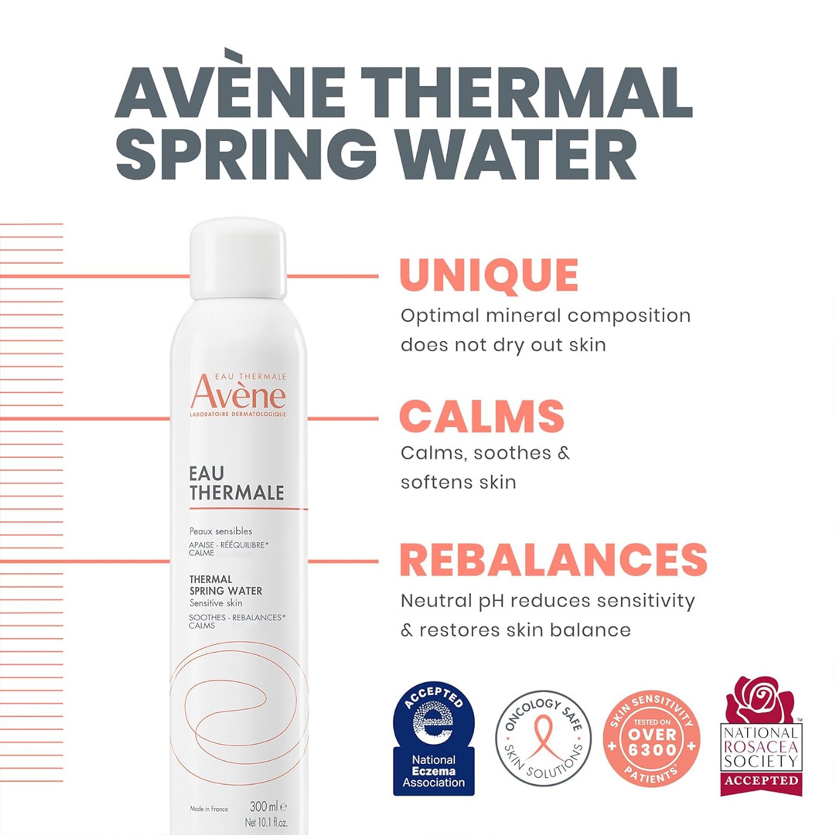 Avène Thermal Spring Water Spray 10.1 fl.oz - Soothing Calming Facial Mist Spray for Sensitive Skin 3