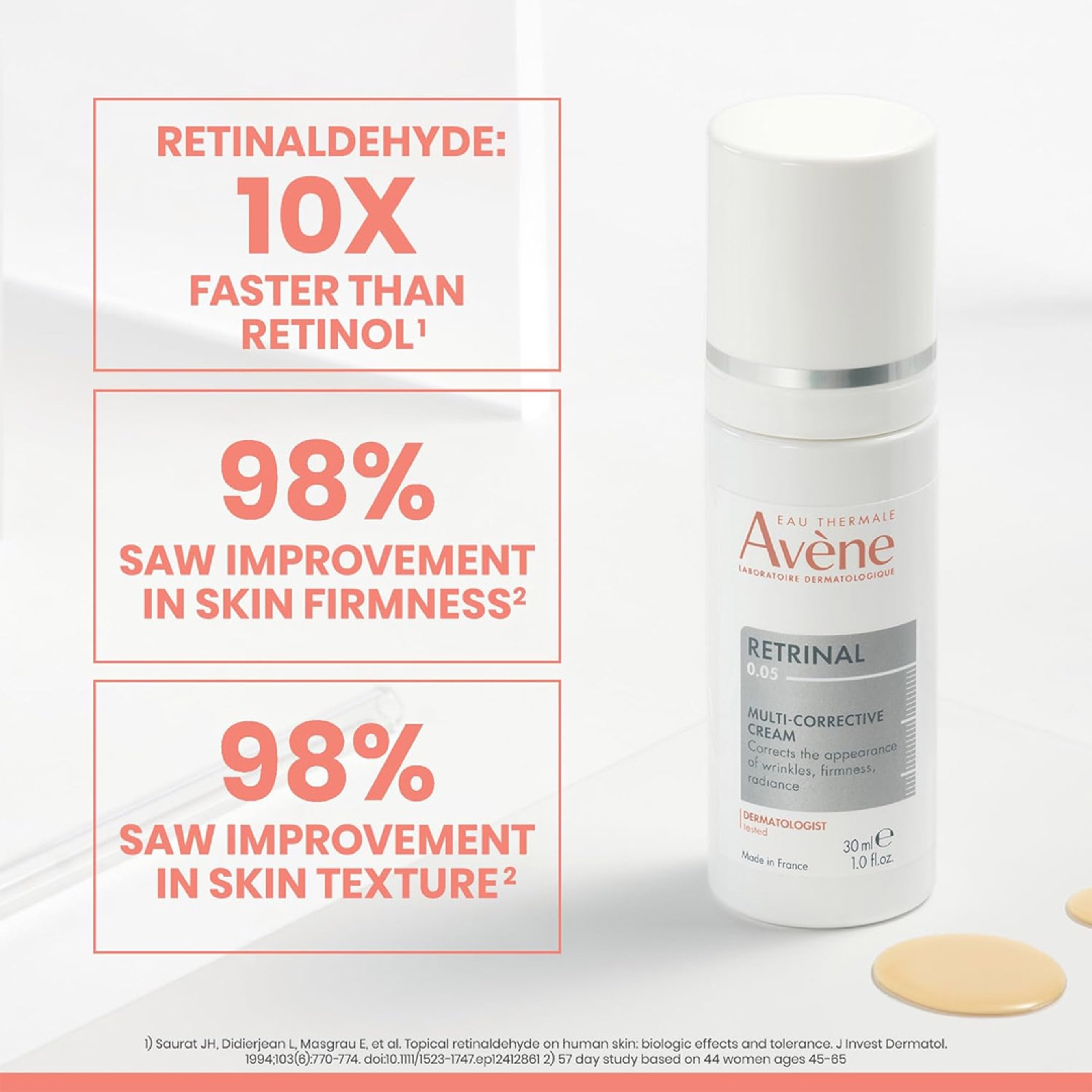 Avène Retrinal 0.05 Multi-Corrective Cream 1 fl.oz - Anti-Aging Cream Visibly Reduces Wrinkles & Fine Lines 4