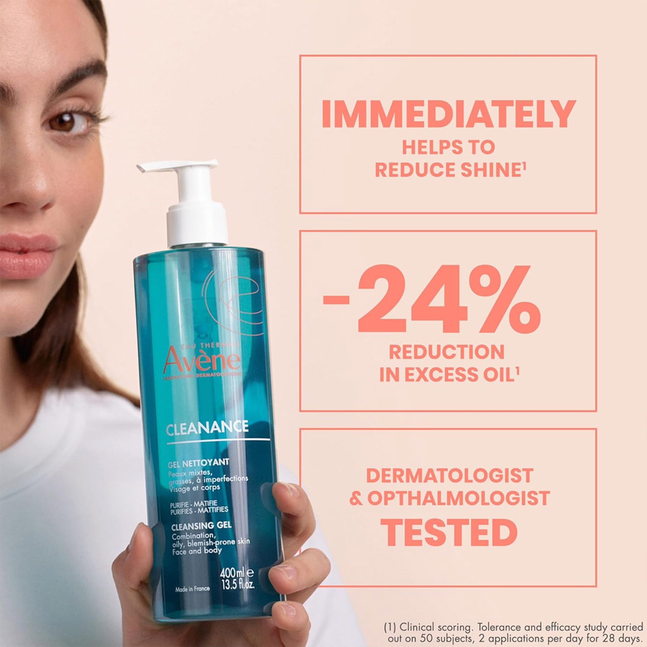 Avène Cleanance Cleansing Gel 13.5 fl.oz - Soap-free Cleanser for Blemish-Prone, Oily Skin 5