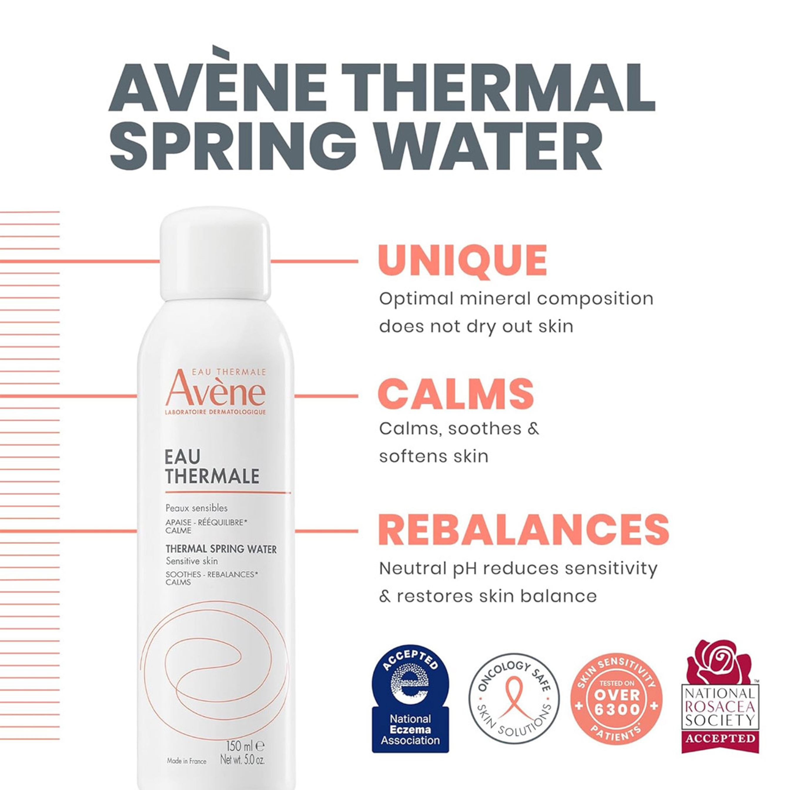 Avène Thermal Spring Water Spray 5 fl.oz - Soothing Calming Facial Mist Spray for Sensitive Skin 3