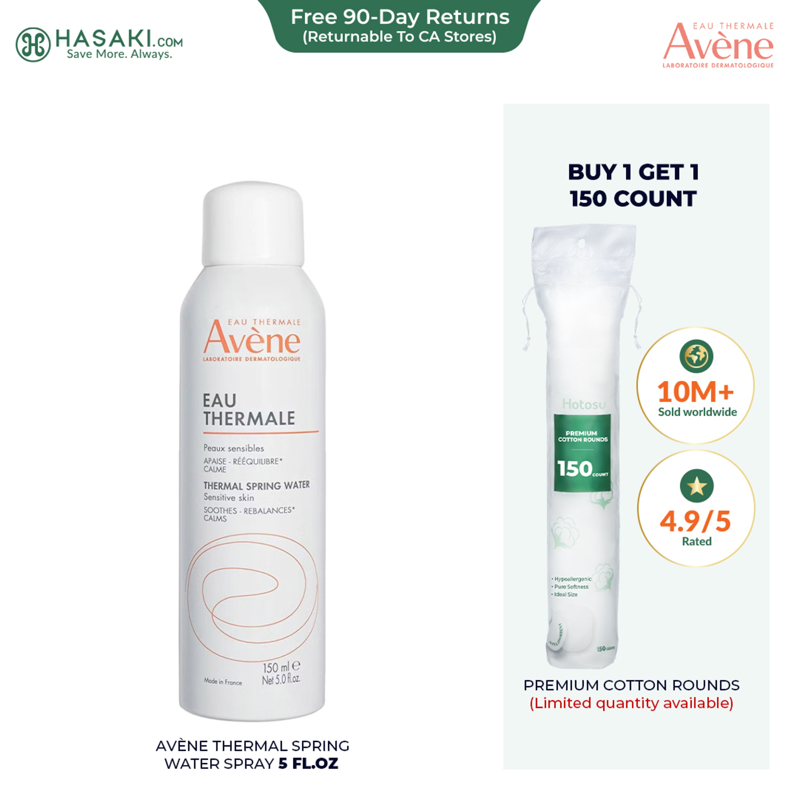 Avène Thermal Spring Water Spray 5 fl.oz - Soothing Calming Facial Mist Spray for Sensitive Skin 1