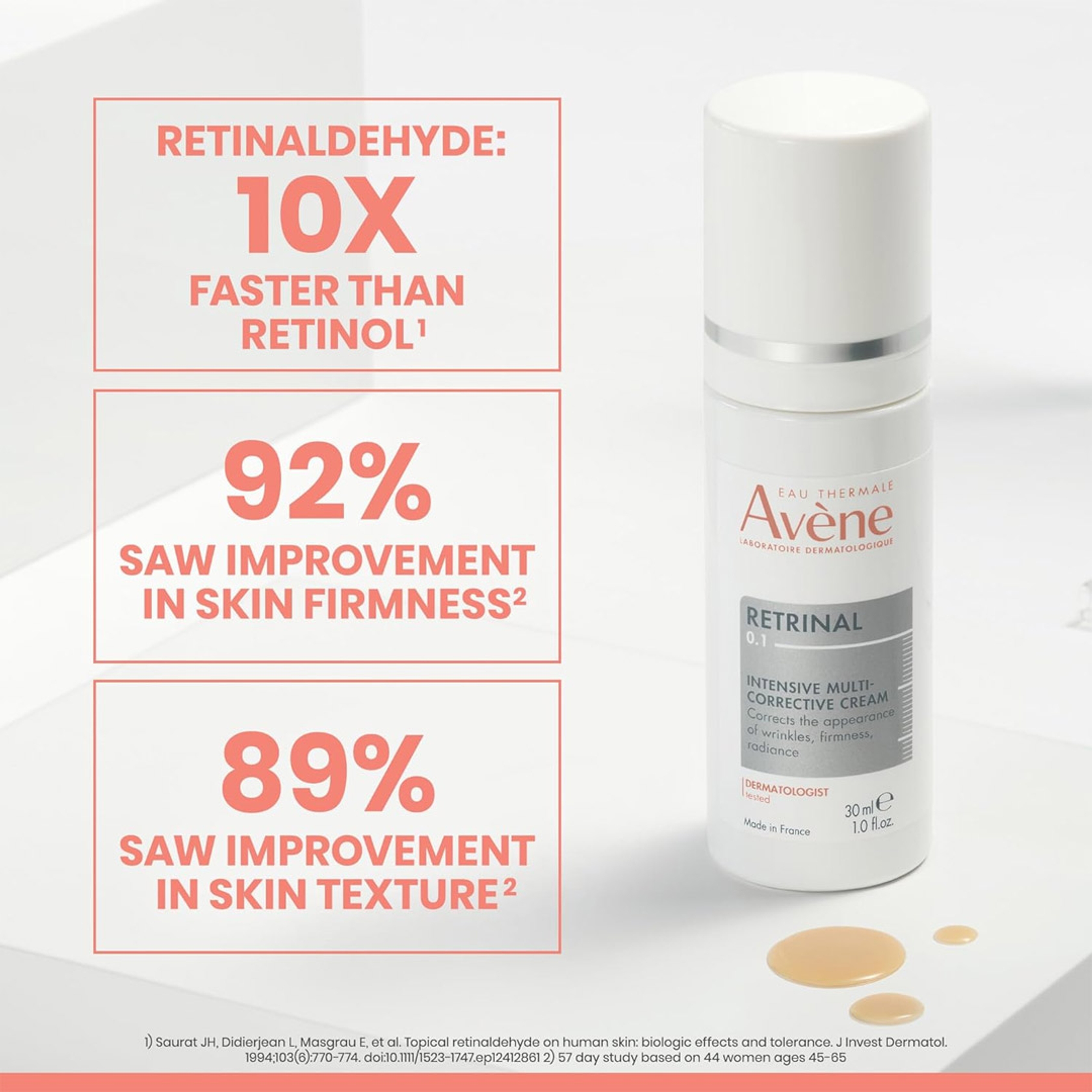 Avène Retrinal 0.1 Intensive Multi-Corrective Cream 1 fl.oz - Anti-Aging Cream Visibly Reduces Wrinkles & Fine Lines 3