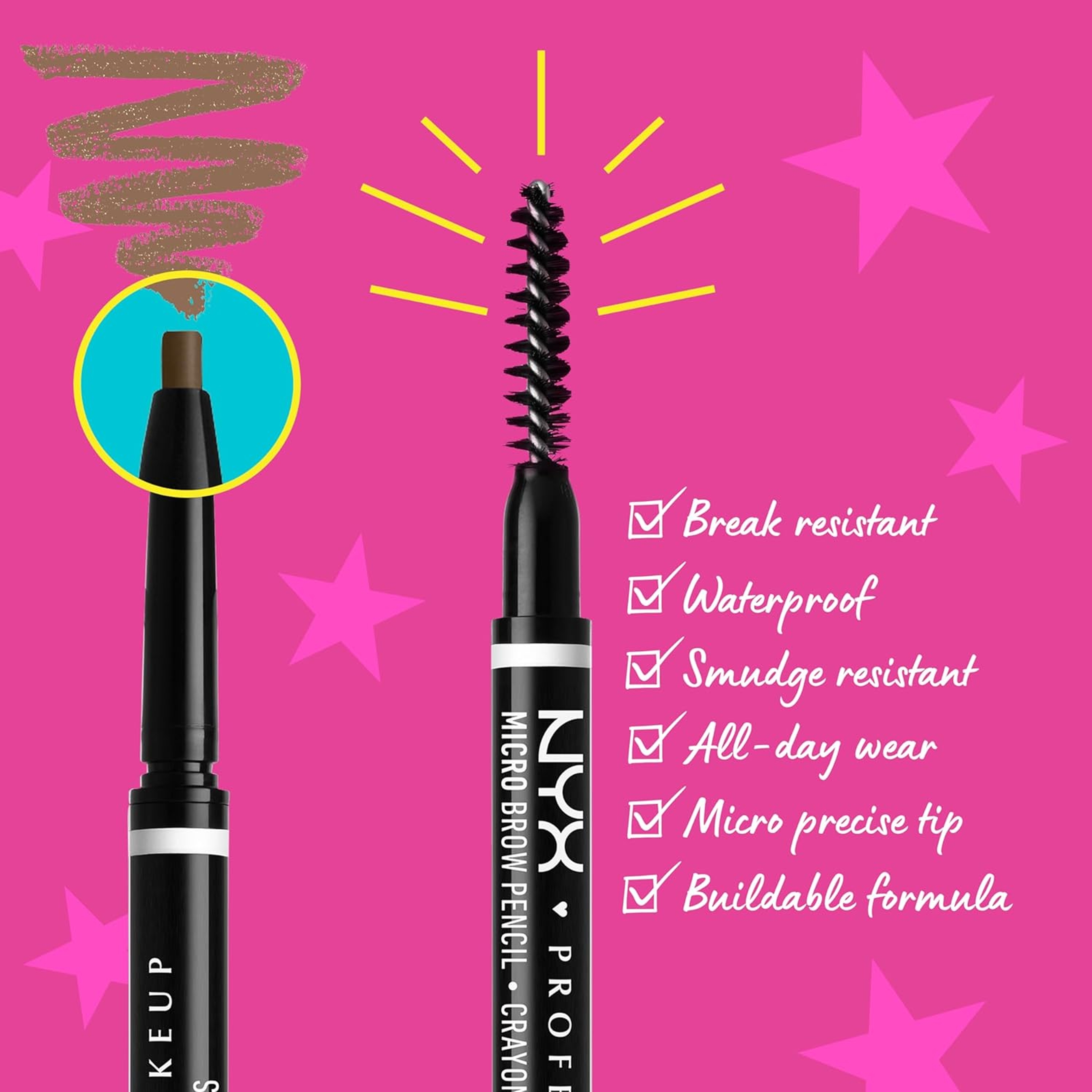 NYX Professional Makeup Micro Brow Pencil, Taupe, 1 Count - Precise Eyebrow Pencil 2