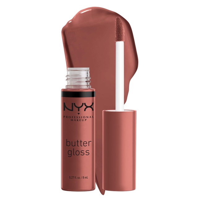 NYX Professional Makeup Butter Gloss Lip Gloss, Praline, 0.27 fl.oz - Non-Sticky & Shiny Vegan Lip Makeup