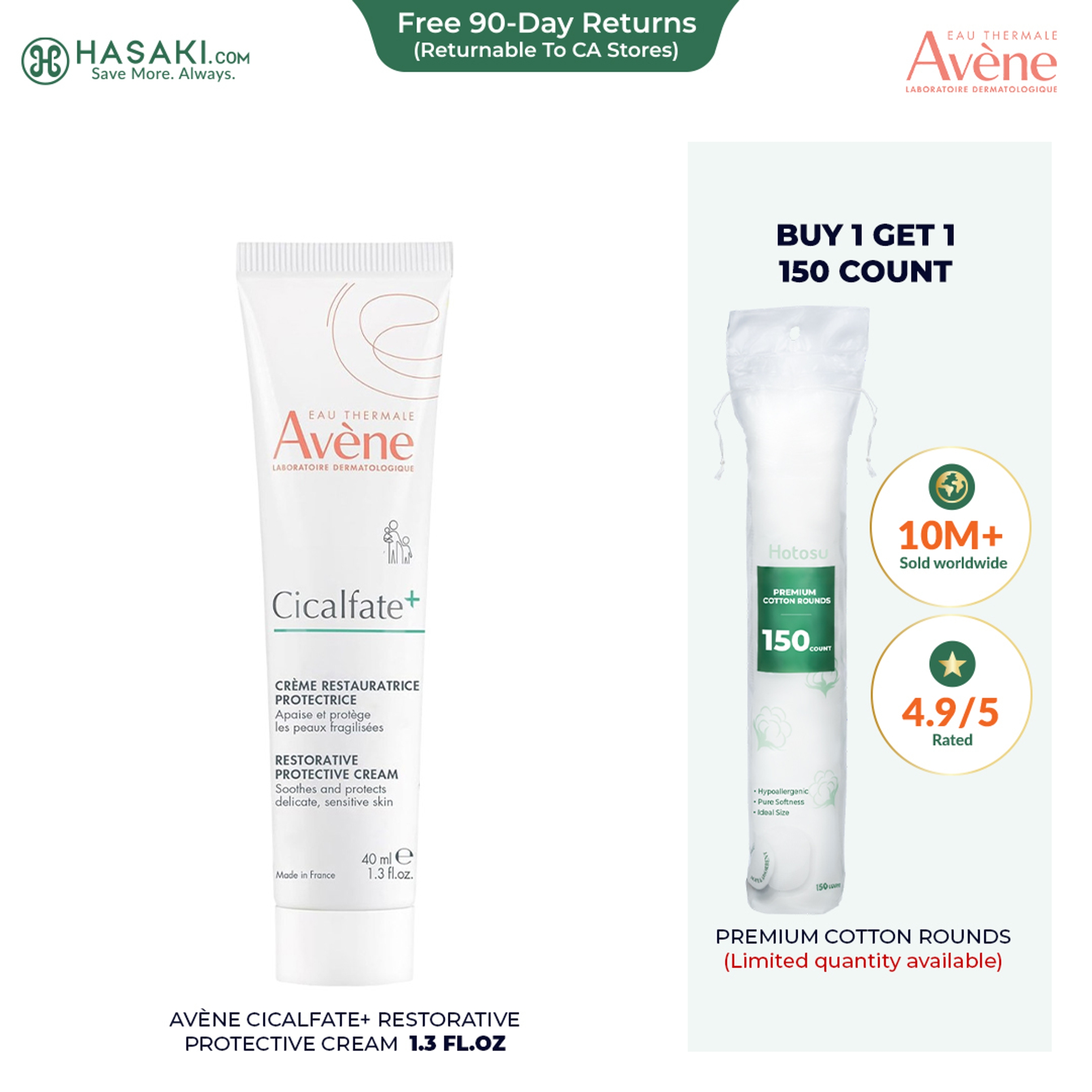 Avène Cicalfate+ Restorative Protective Cream 1.3 fl.oz - Face Moisturizer, Body Cream for Sensitive Skin 2