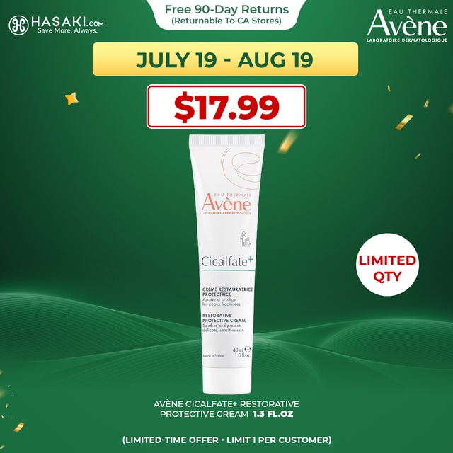 Avène Cicalfate+ Restorative Protective Cream 1.3 fl.oz - Face Moisturizer, Body Cream for Sensitive Skin