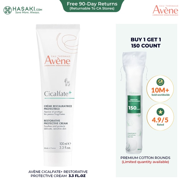 Avène Cicalfate+ Restorative Protective Cream 3.3 fl.oz - Face Moisturizer, Body Cream for Sensitive Skin