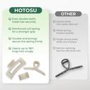 Hotosu Hair Claw Clips, Brown, 3 Count - Strong Hold No Breakage 6