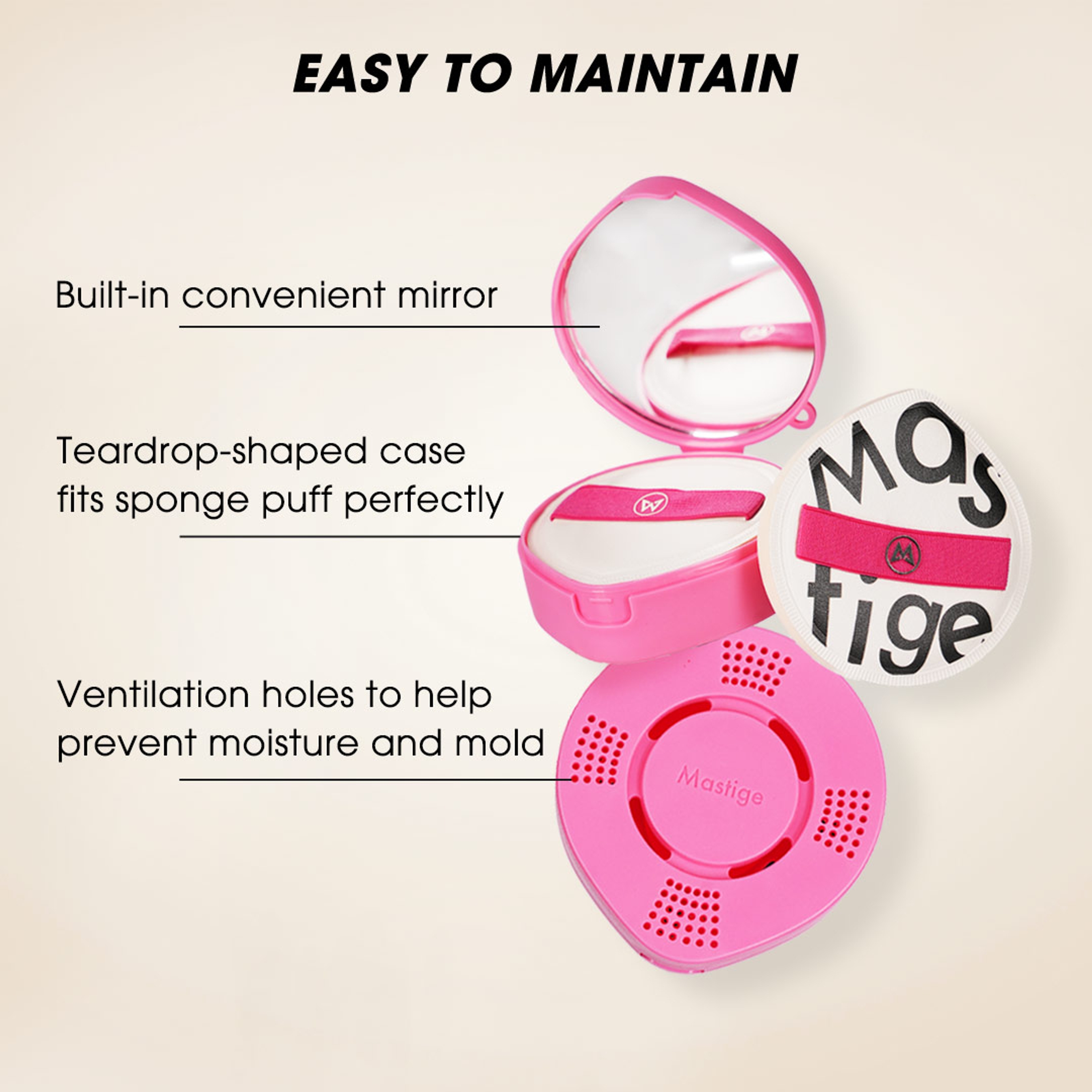 Mastige Marshmallow Hygienic Makeup Puff Set 2-Pack 2