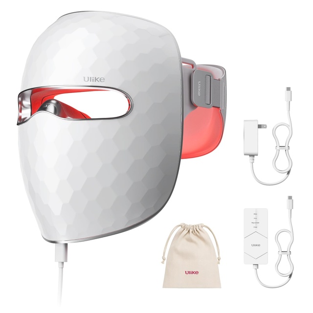 Ulike ReGlow LED Light Therapy Mask, White, 1 Count - Infrared Light Therapy for Face