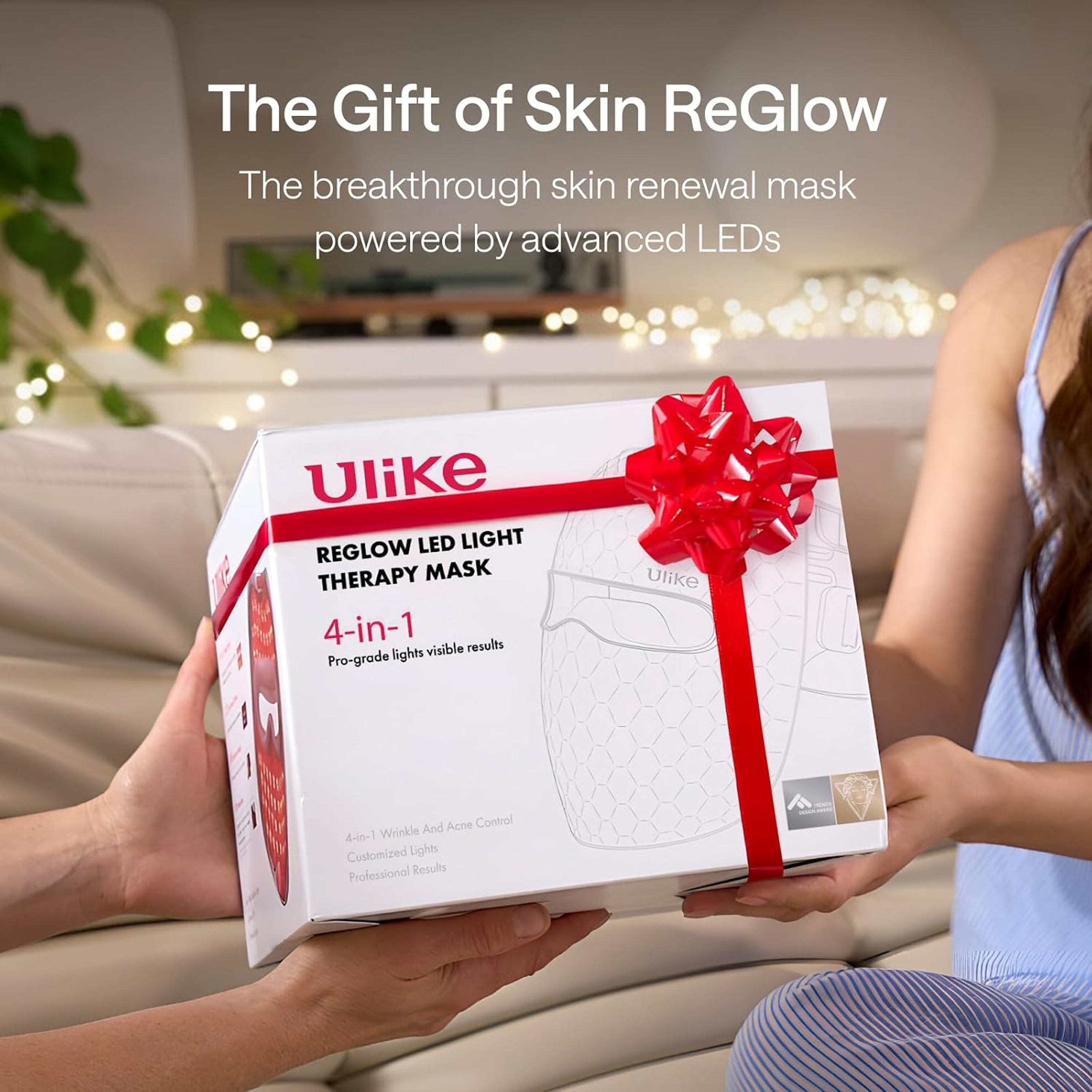 Ulike ReGlow LED Light Therapy Mask, White, 1 Count - Infrared Light Therapy for Face 8