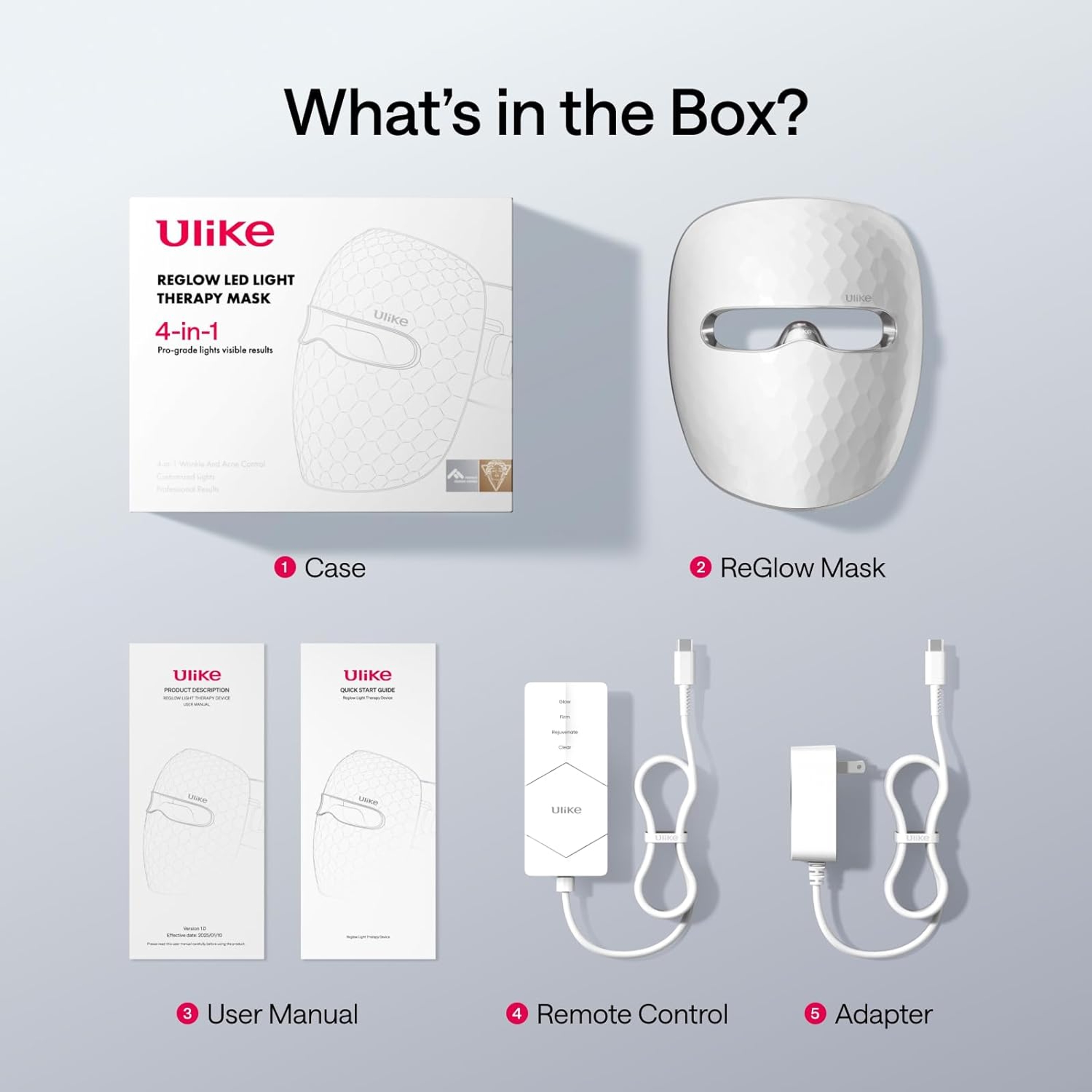 Ulike ReGlow LED Light Therapy Mask, White, 1 Count - Infrared Light Therapy for Face 9