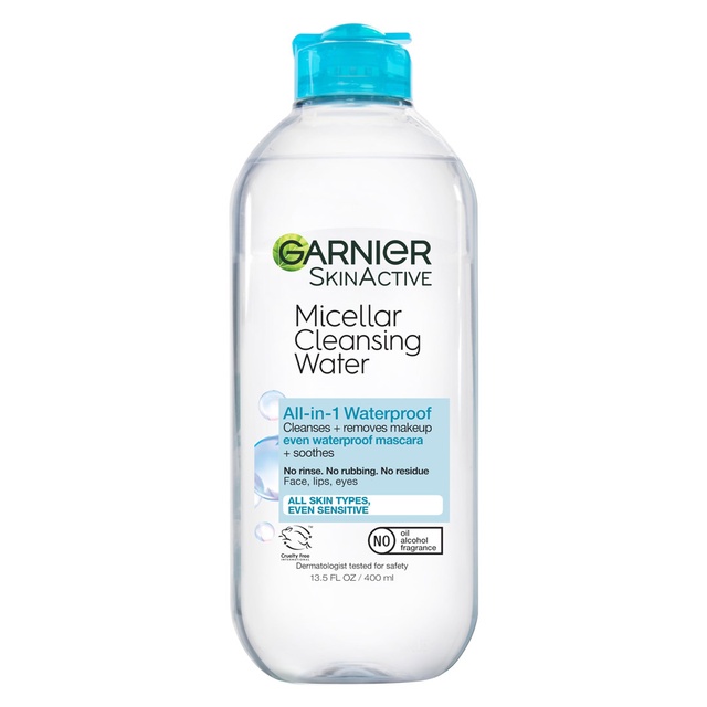Garnier Micellar Cleansing Water All-in-1 Waterproof 13.5 fl.oz - Cleanser & Makeup Remover for Waterproof Makeup