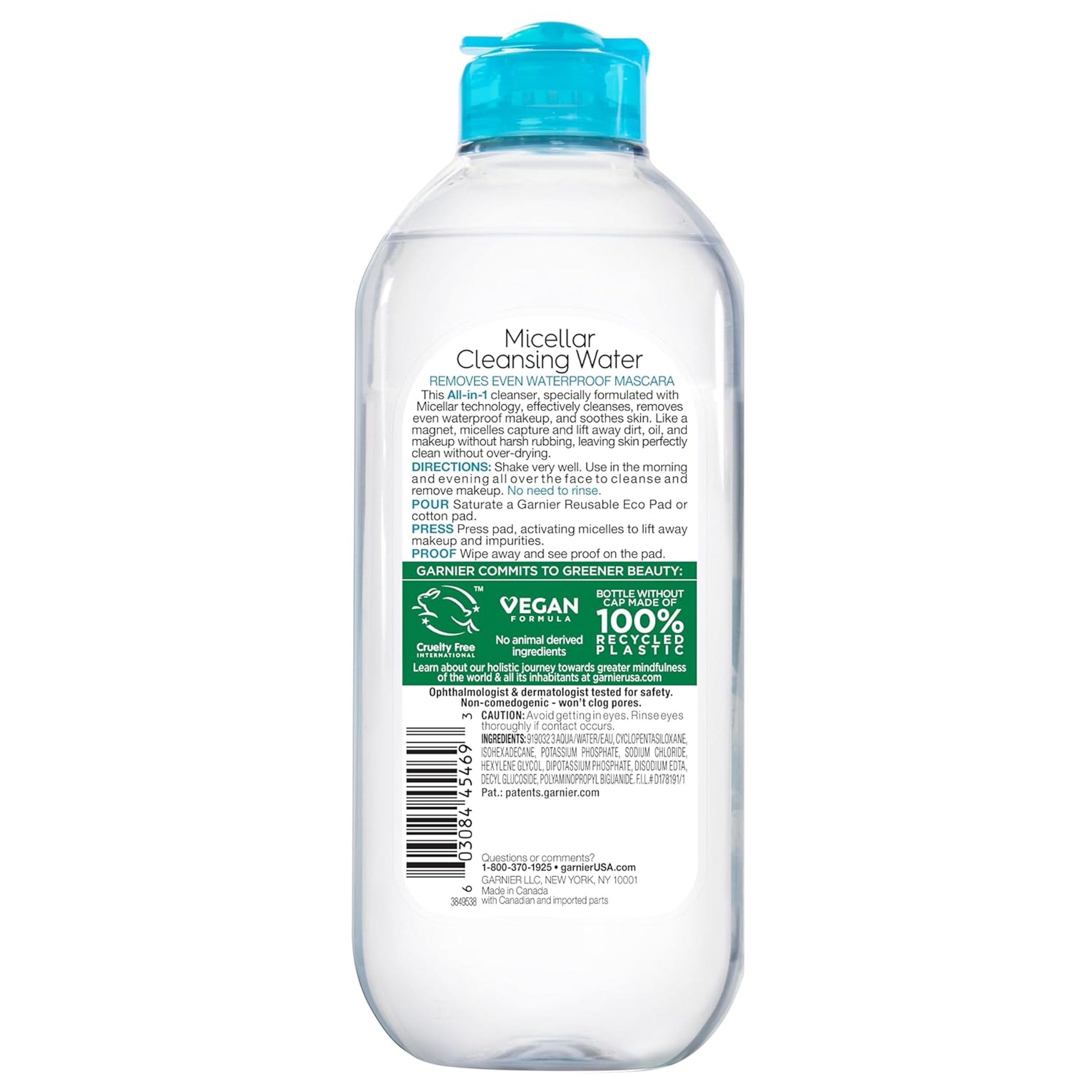 Garnier Micellar Cleansing Water All-in-1 Waterproof 13.5 fl.oz - Cleanser & Makeup Remover for Waterproof Makeup 9