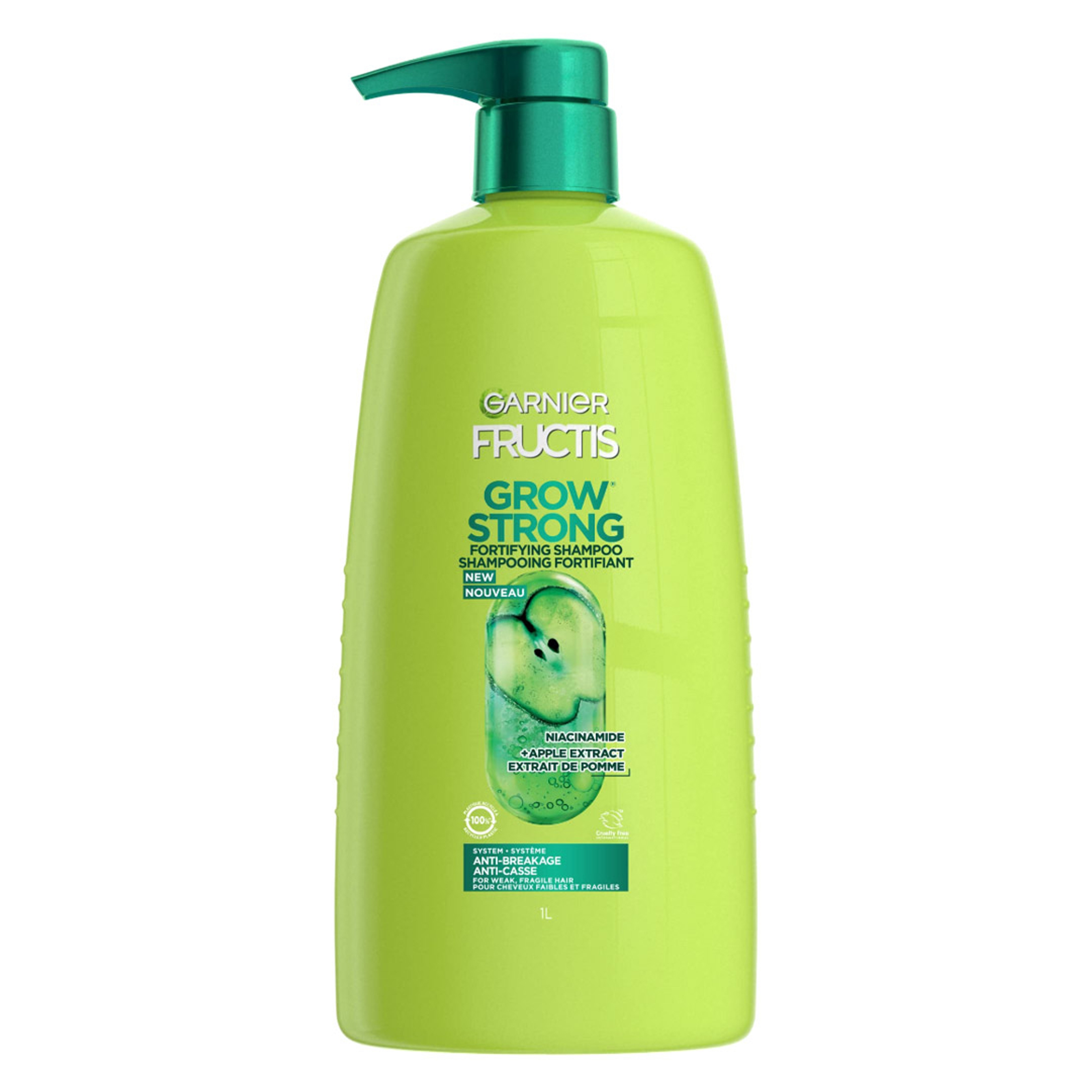 Garnier Fructis Grow Strong Shampoo 33.8 fl.oz - Fortifying, Anti-Breakage Conditioner for Weak, Fragile Hair 1