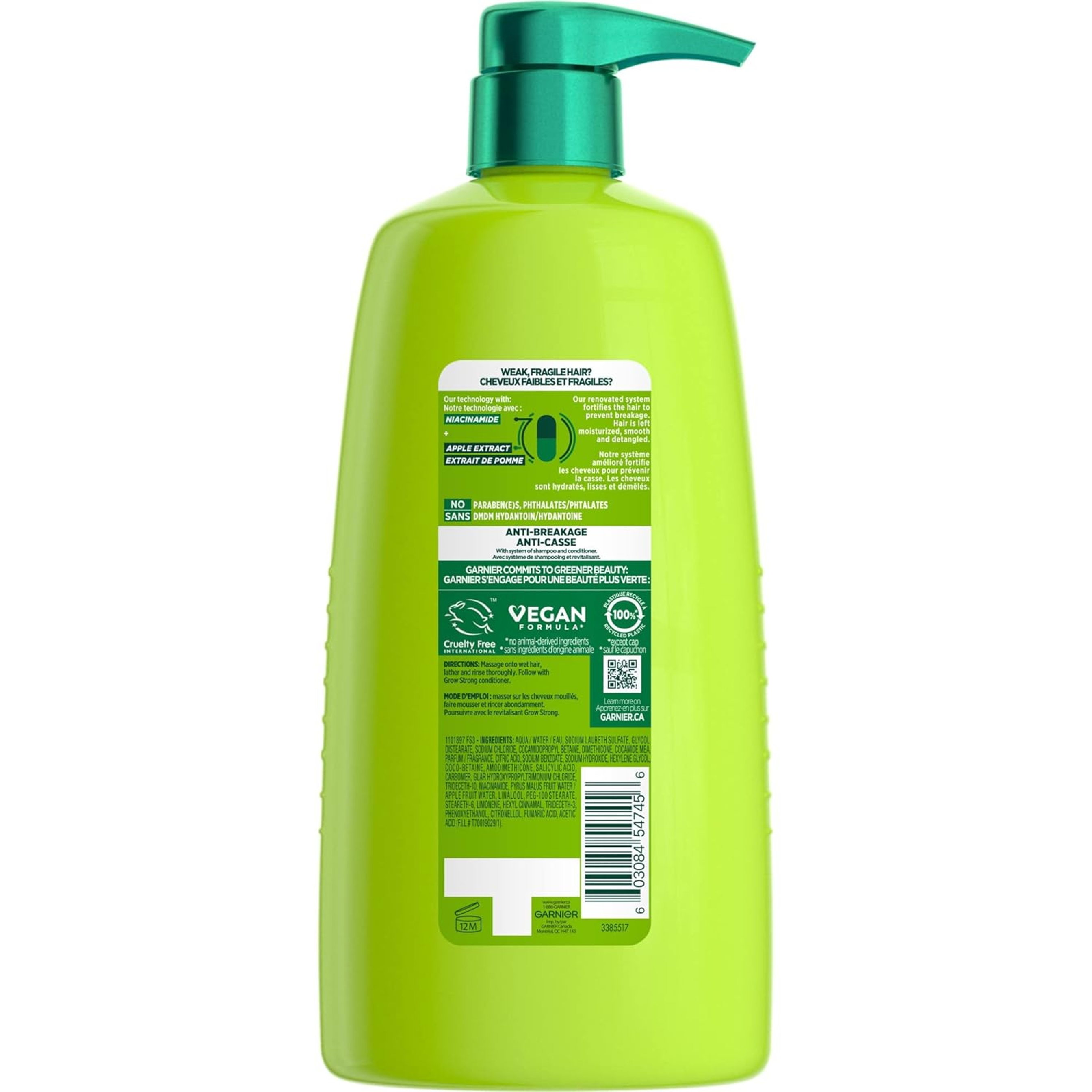 Garnier Fructis Grow Strong Shampoo - Fortifying, Anti-breakage Conditioner for Weak, Fragile Hair 33.8 fl.oz 2