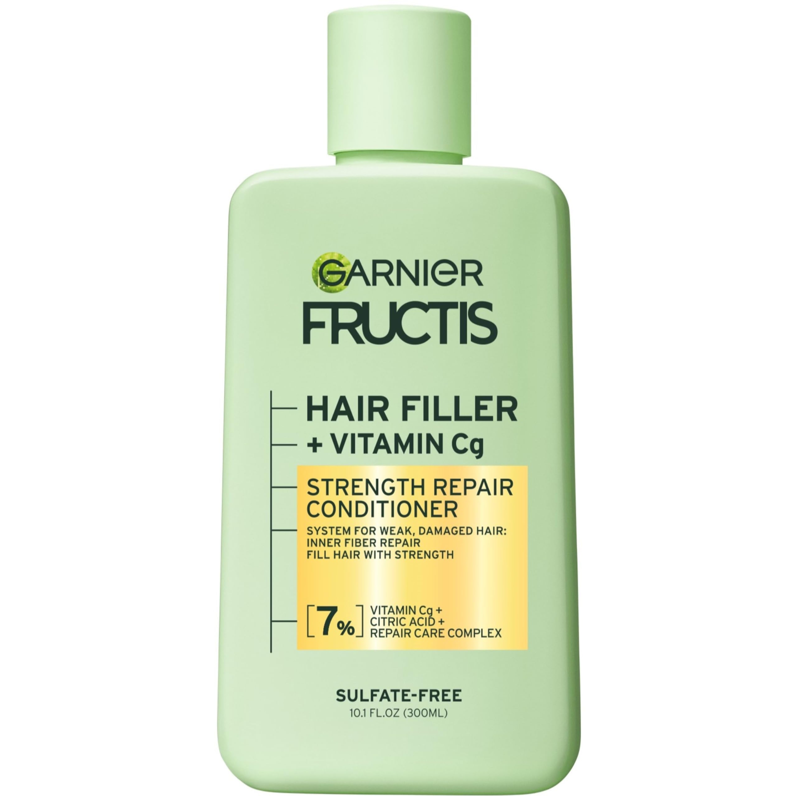 Garnier Fructis Hair Filler + Vitamin Cg Strength Repair Conditioner - Sulfate Free Conditioner for Weak, Damaged Hair 10.1 fl.oz 1