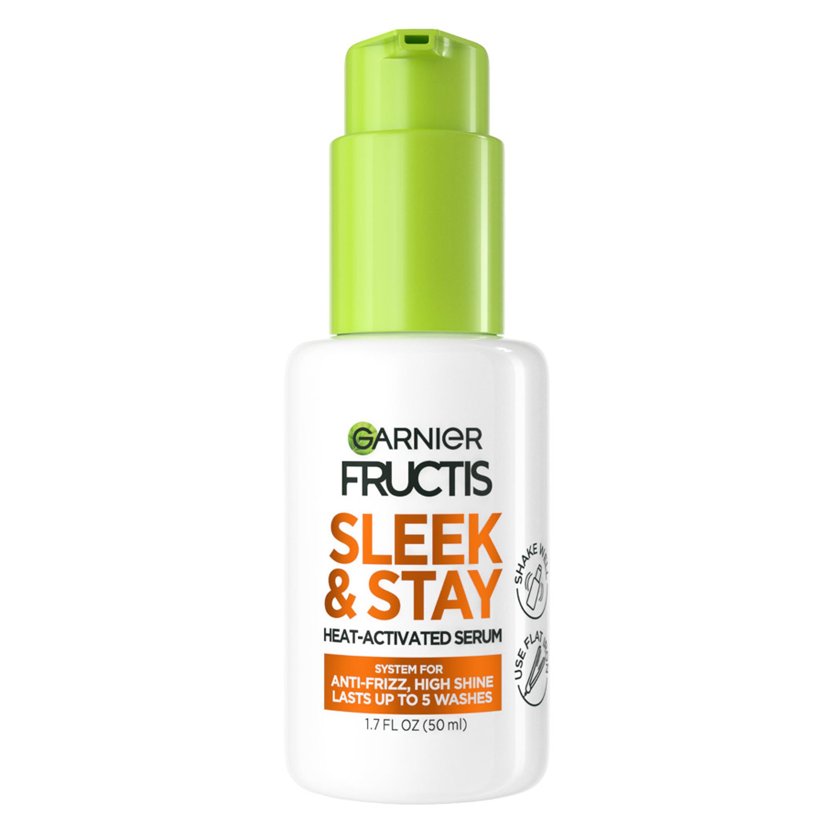 Garnier Fructis Sleek & Stay Heat-Activated Serum 1.7 fl.oz - Frizz Control & Heat Protection Serum for Frizzy, Dry Hair 1