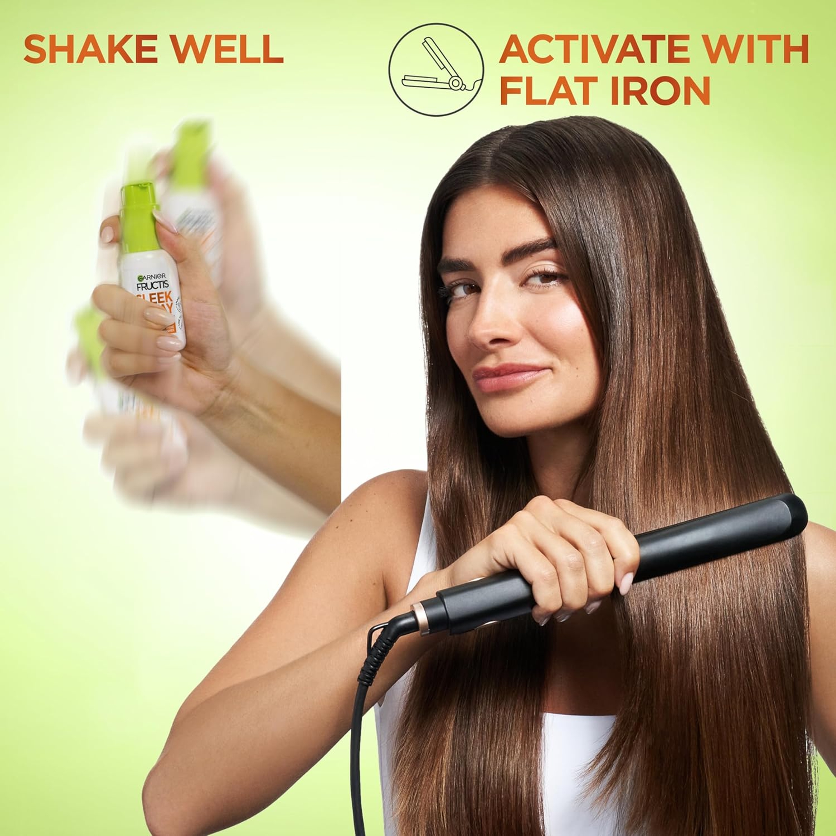 Garnier Fructis Sleek & Stay Heat-Activated Serum - Frizz Control & Heat Protection Serum for Frizzy, Dry Hair 1.7 fl.oz 7