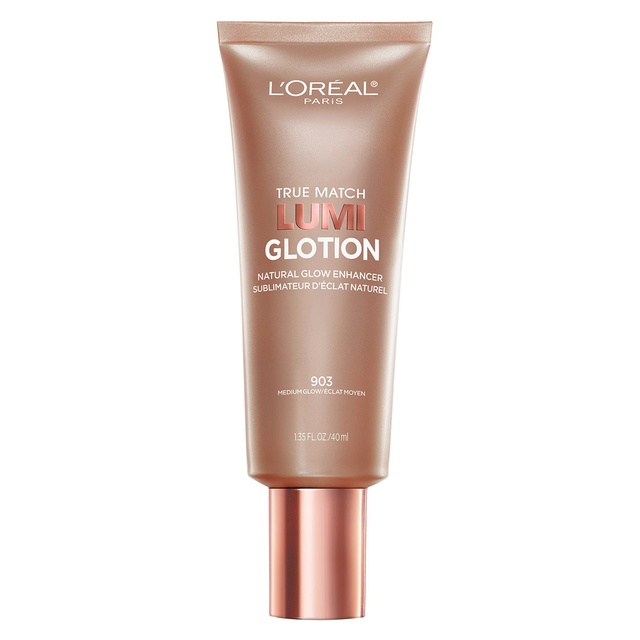 L'Oreal Paris True Match Lumi Glotion, 903 Medium, 1.35 fl.oz - Natural Glow Enhancer for a Sun-Kissed Glow