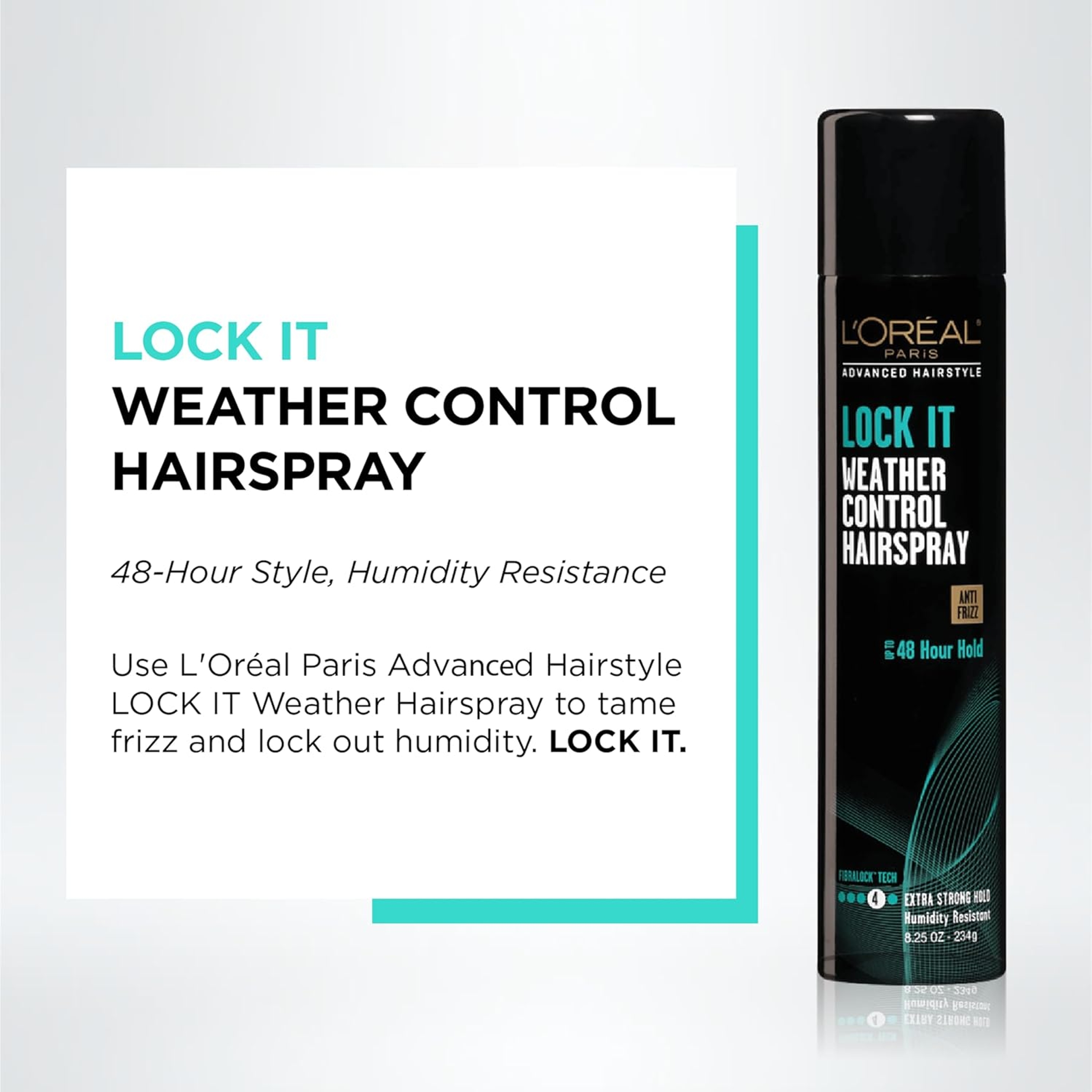 L'Oreal Paris Advanced Hairstyle Lock It Weather Control Hairspray 8.25 fl.oz 2