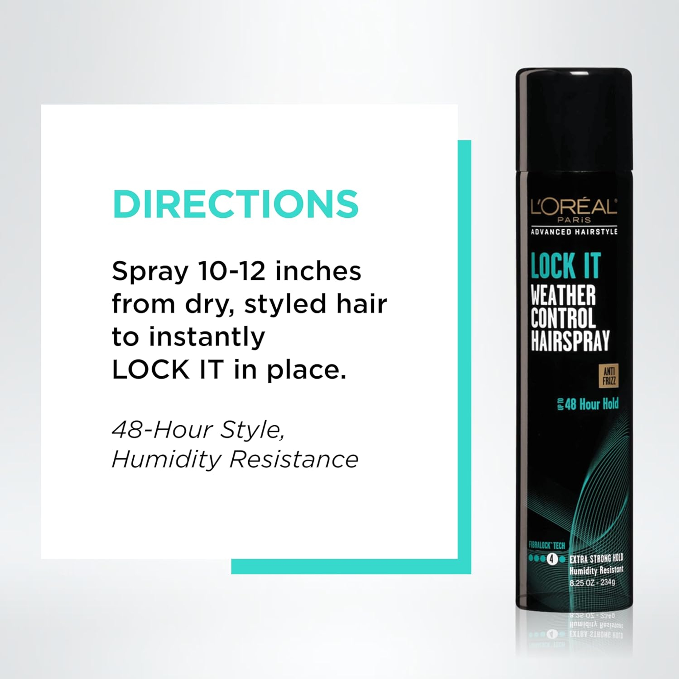 L'Oreal Paris Advanced Hairstyle Lock It Weather Control Hairspray 8.25 fl.oz 4