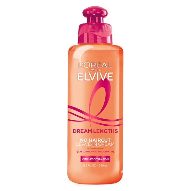 L'Oreal Paris Elvive Dream Lengths No Haircut Cream Leave In Conditioner 6.8 fl.oz - for Long, Damaged Hair