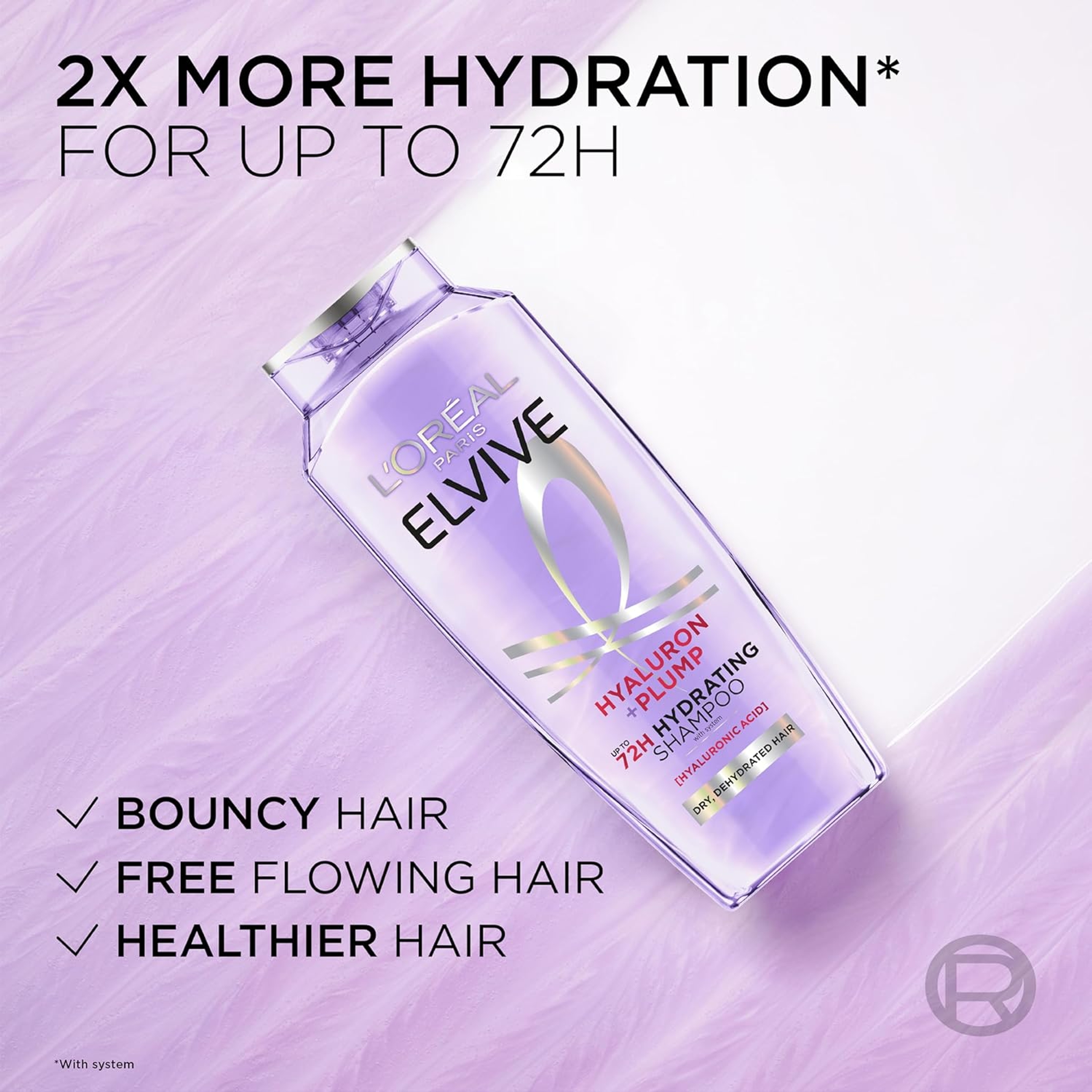 L'Oreal Paris Elvive Hyaluron Plump Hydrating Shampoo 12.6 fl.oz - with Hyaluronic Acid for Dehydrated, Dry Hair 6