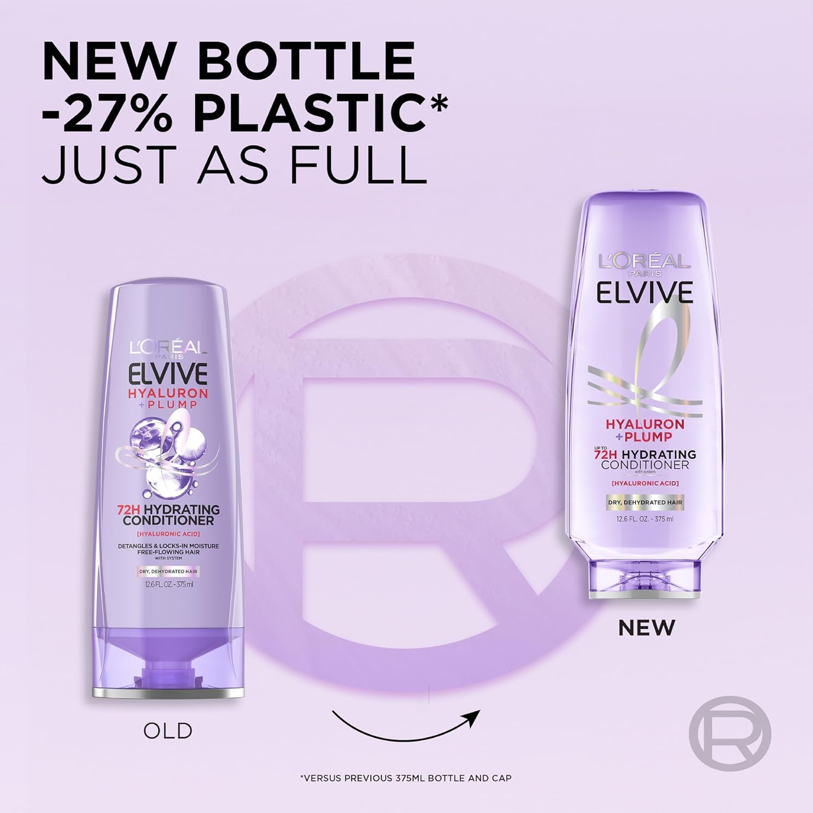 L'Oreal Paris Elvive Hyaluron Plump Hydrating Conditioner 12.6 fl.oz - with Hyaluronic Acid for Dehydrated, Dry Hair 4