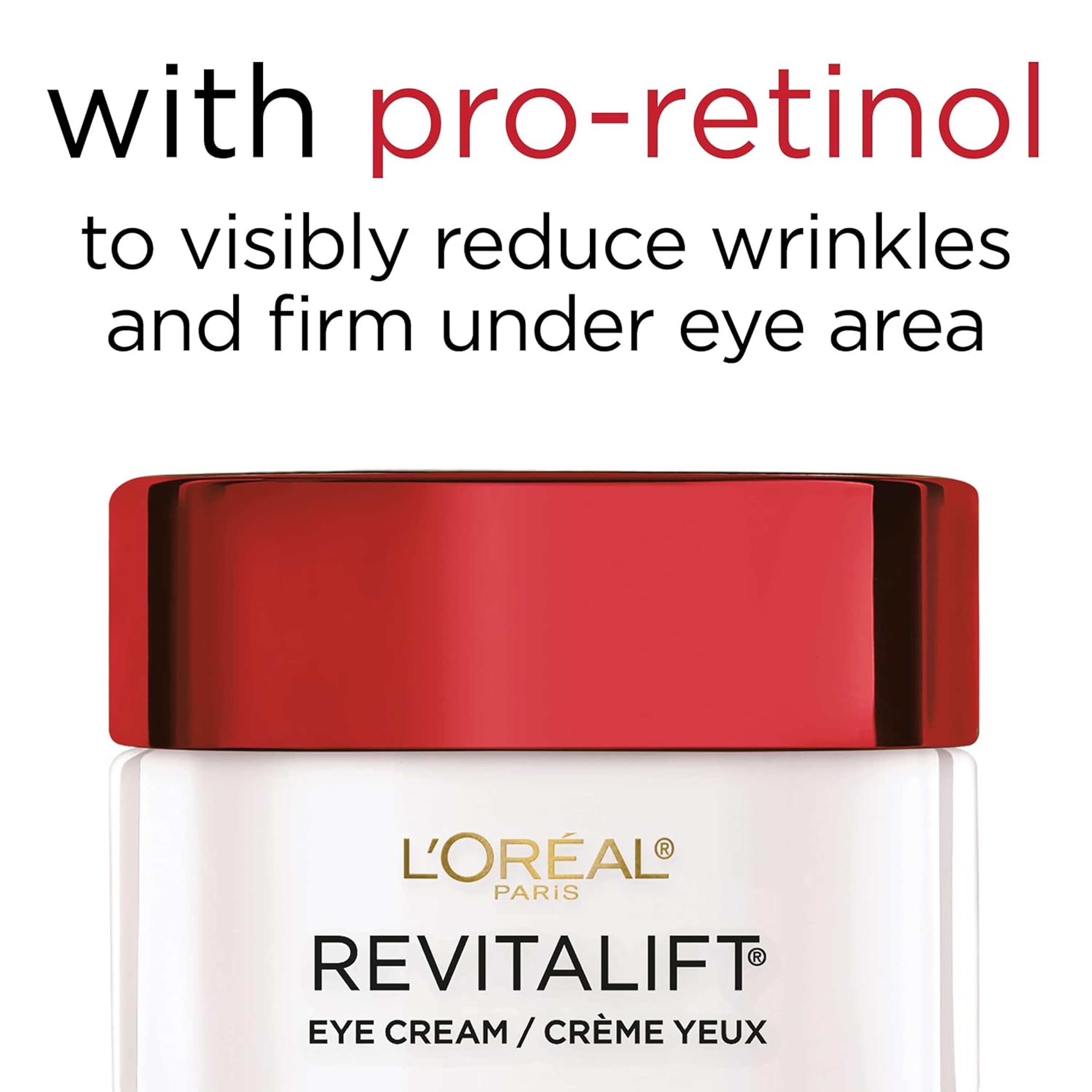 L'Oreal Paris RevitaLift Anti-Wrinkle & Firming Eye Cream - Pro-Retinol Treatment to Reduce Dark Circles 0.5 oz 3