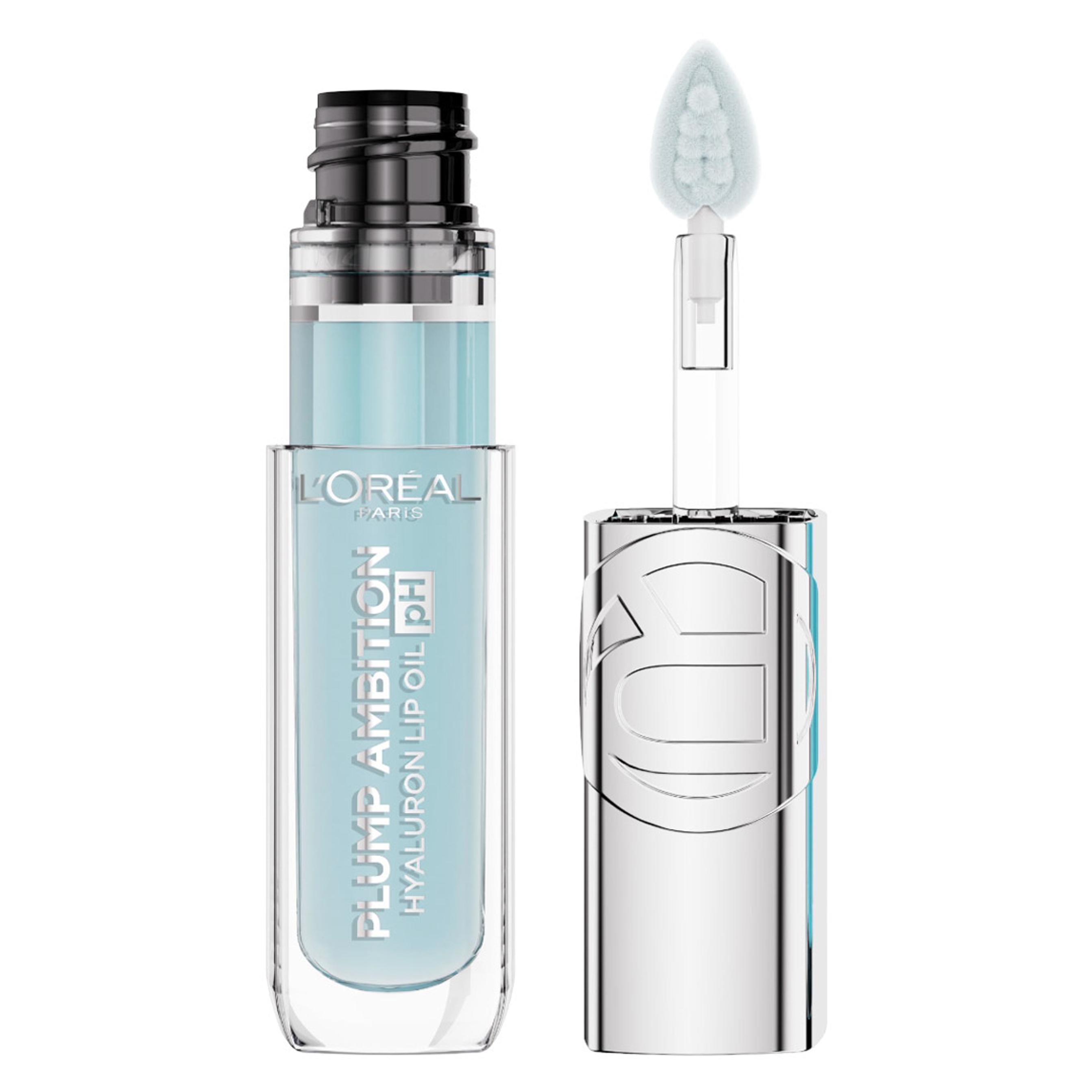 L'Oreal Paris Plump Ambition pH Hyaluron Lip Oil, 010 pH Cristal Ice, 1 Count - Color Shifting Lip Tint 1
