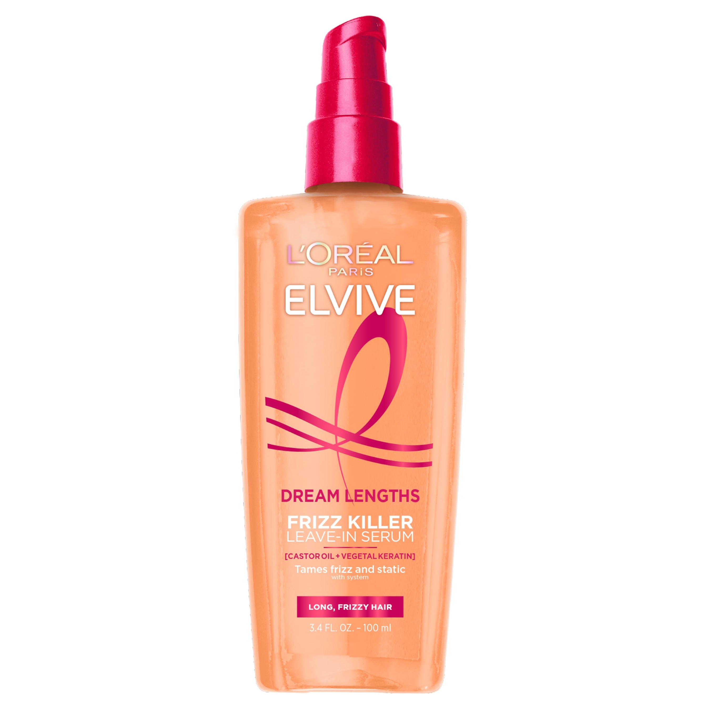 L'Oreal Paris Elvive Dream Lengths Frizz Killer Serum Leave-In - for Long, Frizzy Hair 3.4 fl.oz 1