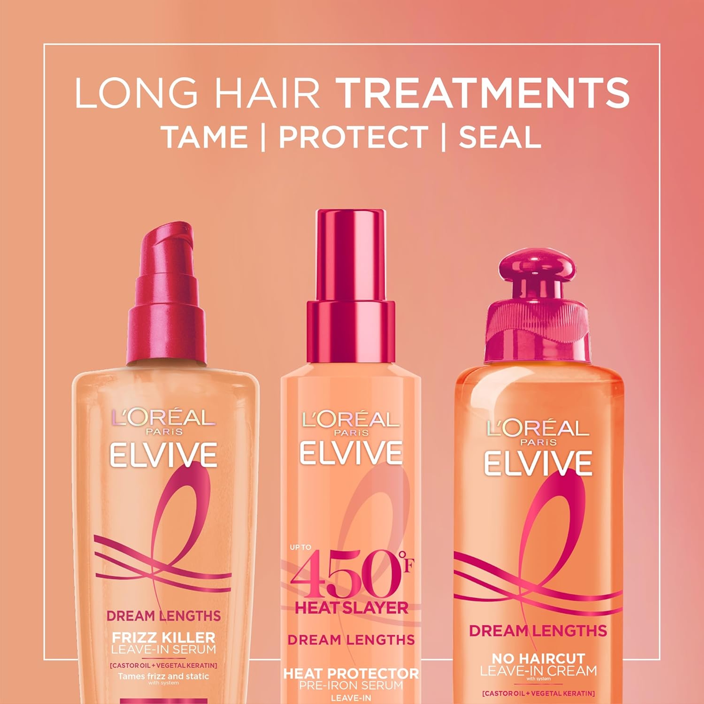 L'Oreal Paris Elvive Dream Lengths Frizz Killer Serum Leave-In - for Long, Frizzy Hair 3.4 fl.oz 7