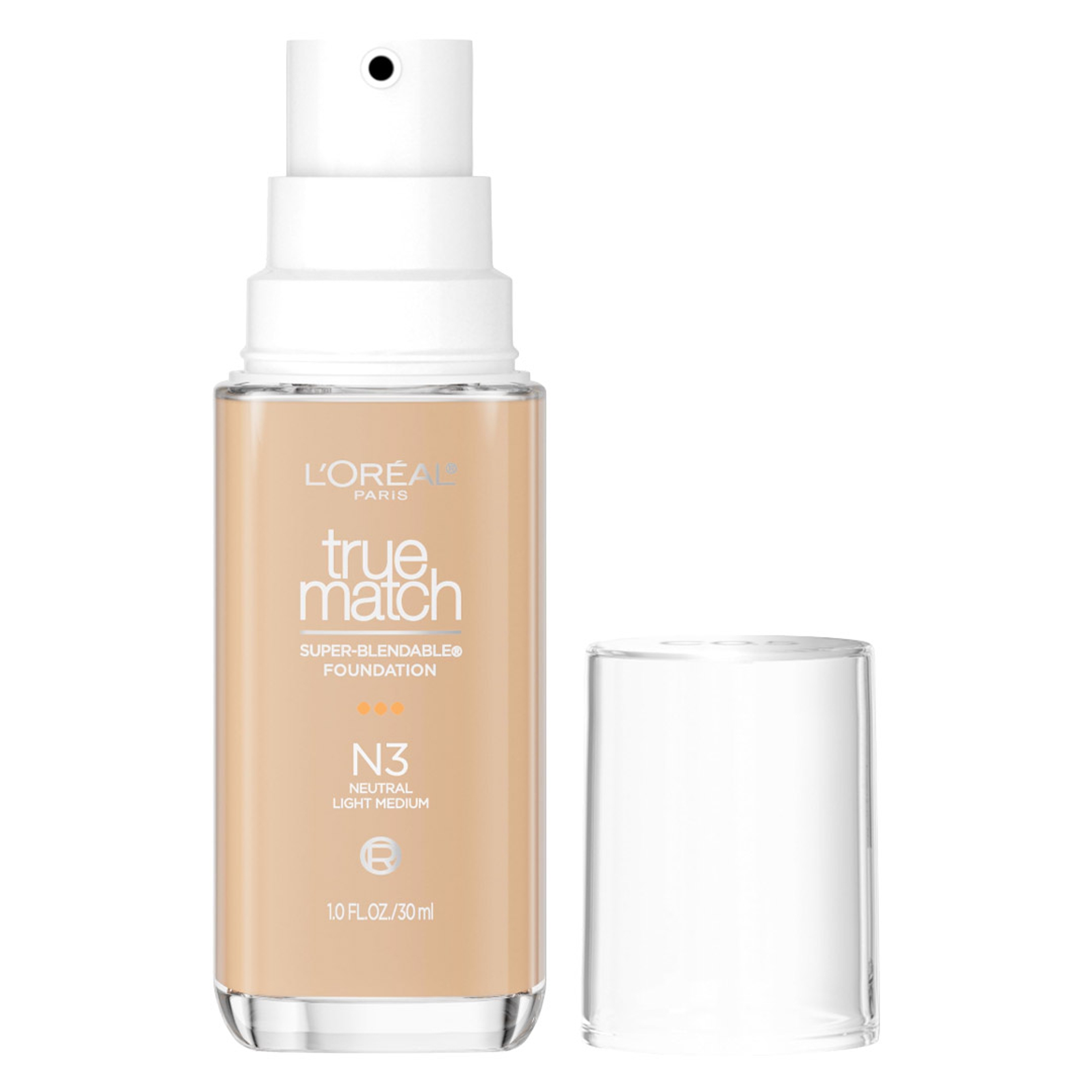 L'Oreal Paris True Match Super-Blendable Foundation, N3 Light Medium, 1 fl.oz - Medium Coverage Liquid Foundation 1