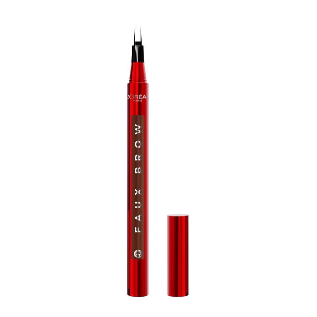 L'Oreal Paris Faux Brow Hair-Like Brow Filling Pen - Eyebrow Pen with Double-Brush Tip - Light Brunette 0.03 fl.oz