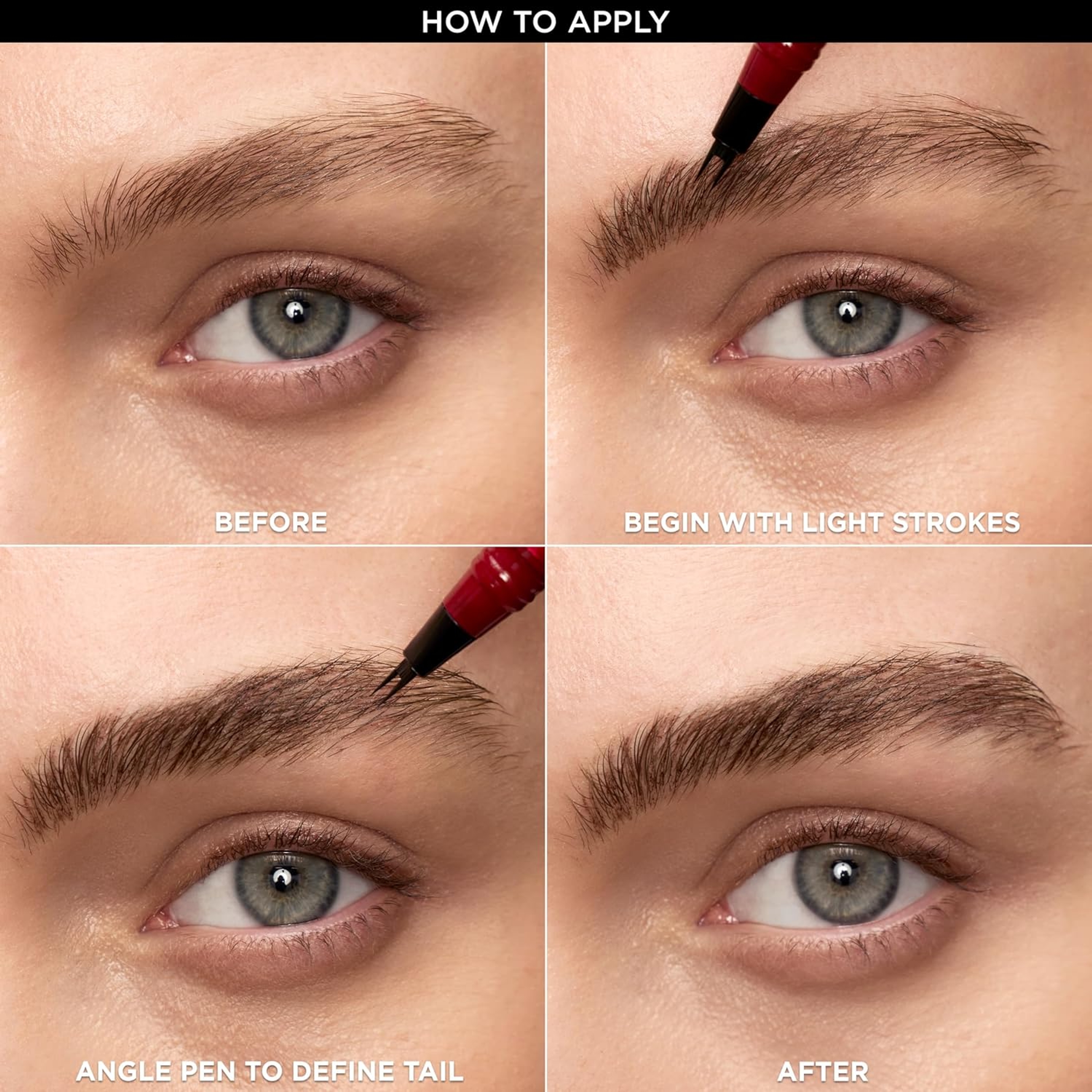 L'Oreal Paris Faux Brow Hair-Like Brow Filling Pen - Eyebrow Pen with Double-Brush Tip - Light Brunette 0.03 fl.oz 4